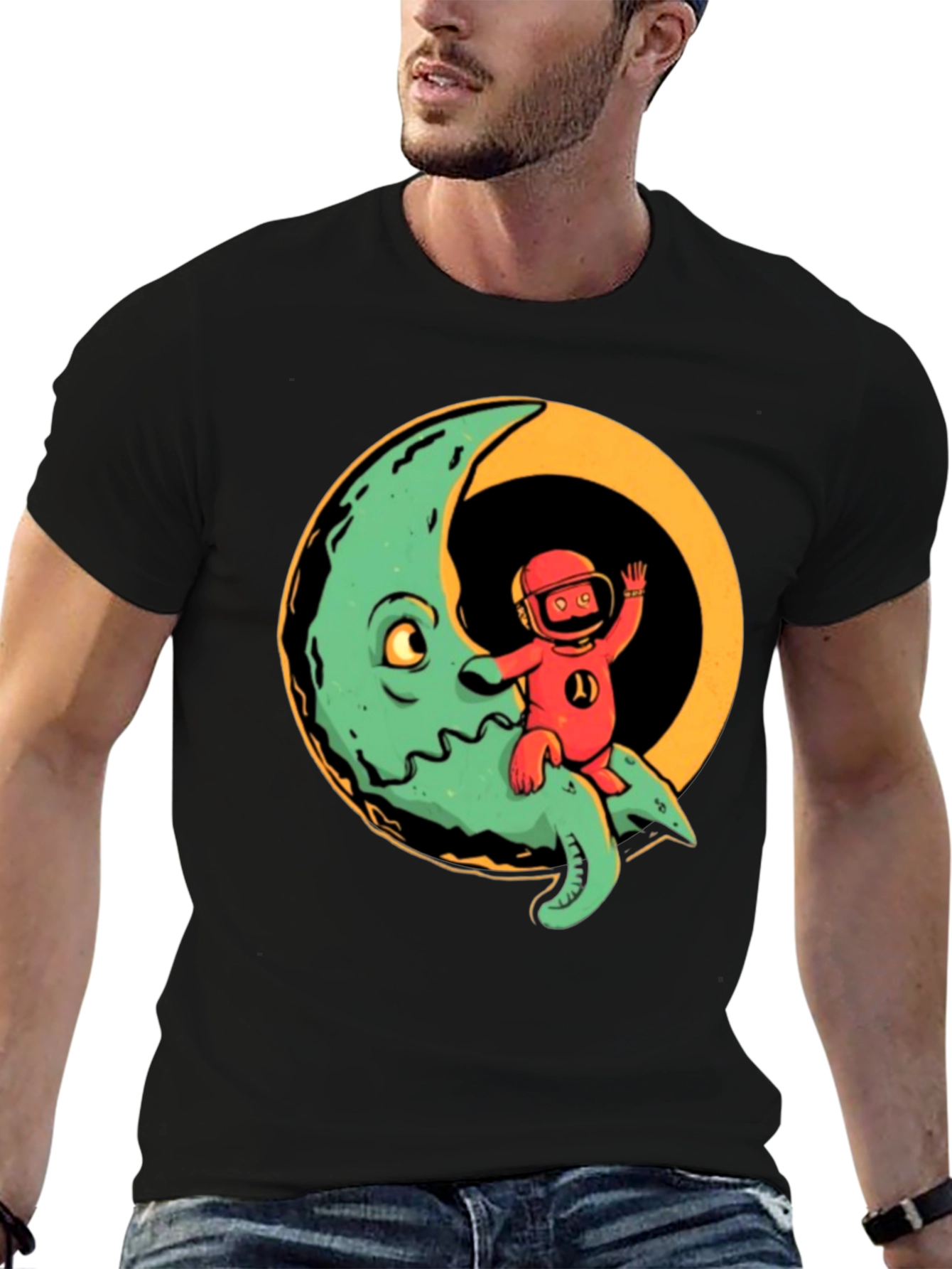 Retro Moon Rider Graphic Tee