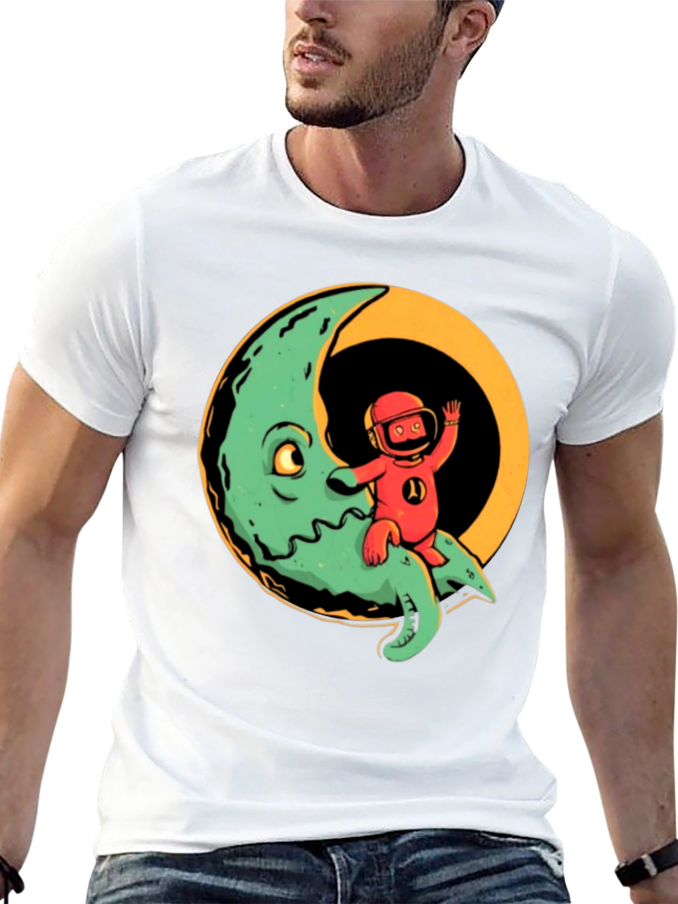 Retro Moon Rider Graphic Tee