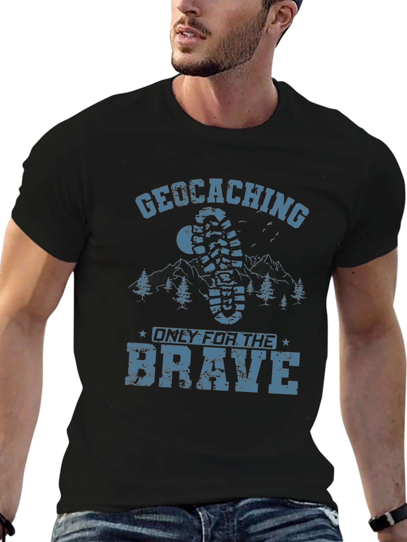 Geocaching Only for the Brave T-Shirt
