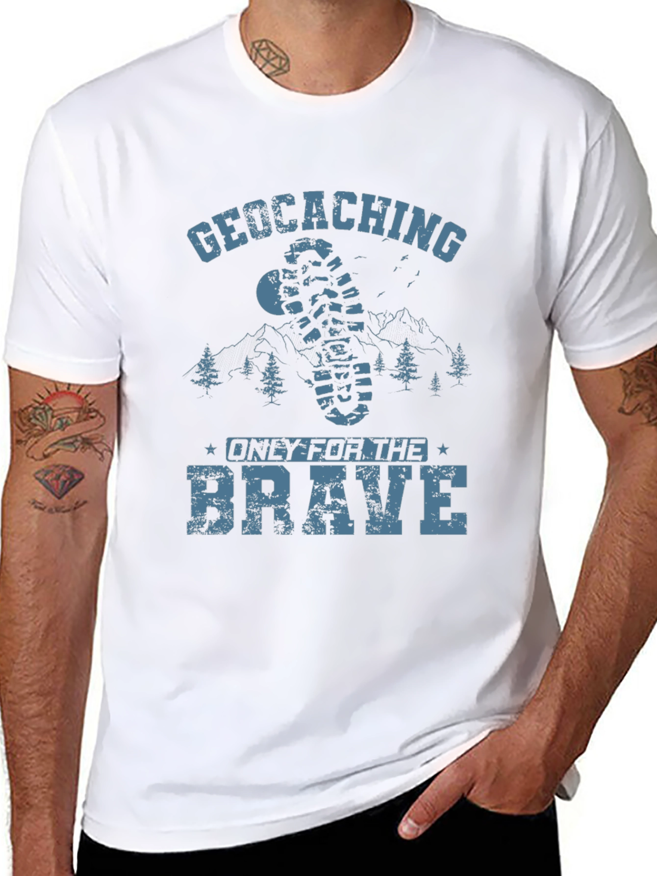 Geocaching Only for the Brave T-Shirt