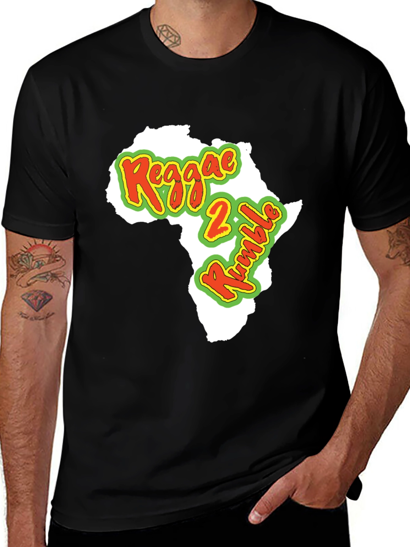 Reggae 2 Rumble Africa Map T-Shirt