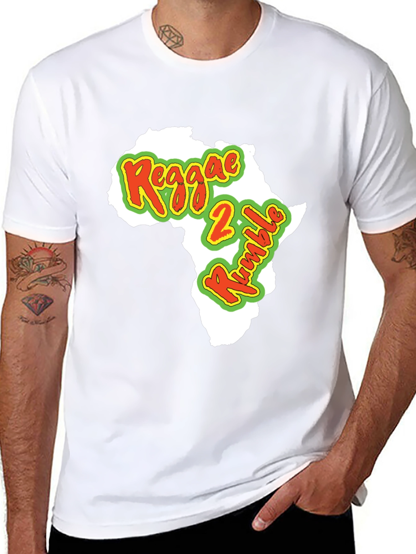 Reggae 2 Rumble Africa Map T-Shirt