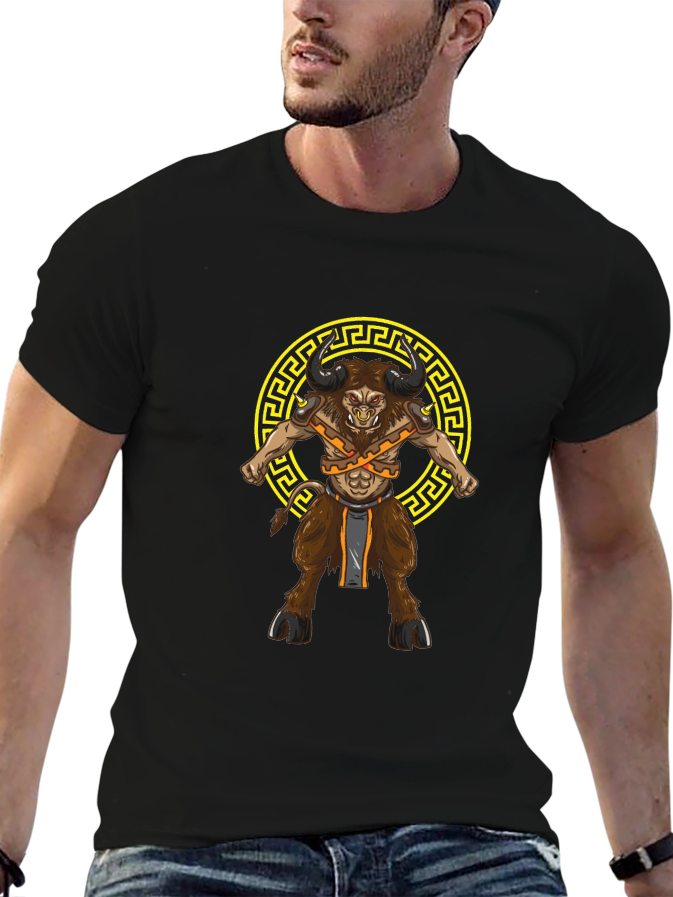 Minotaur Graphic T-Shirt - Mythical Creature Tee