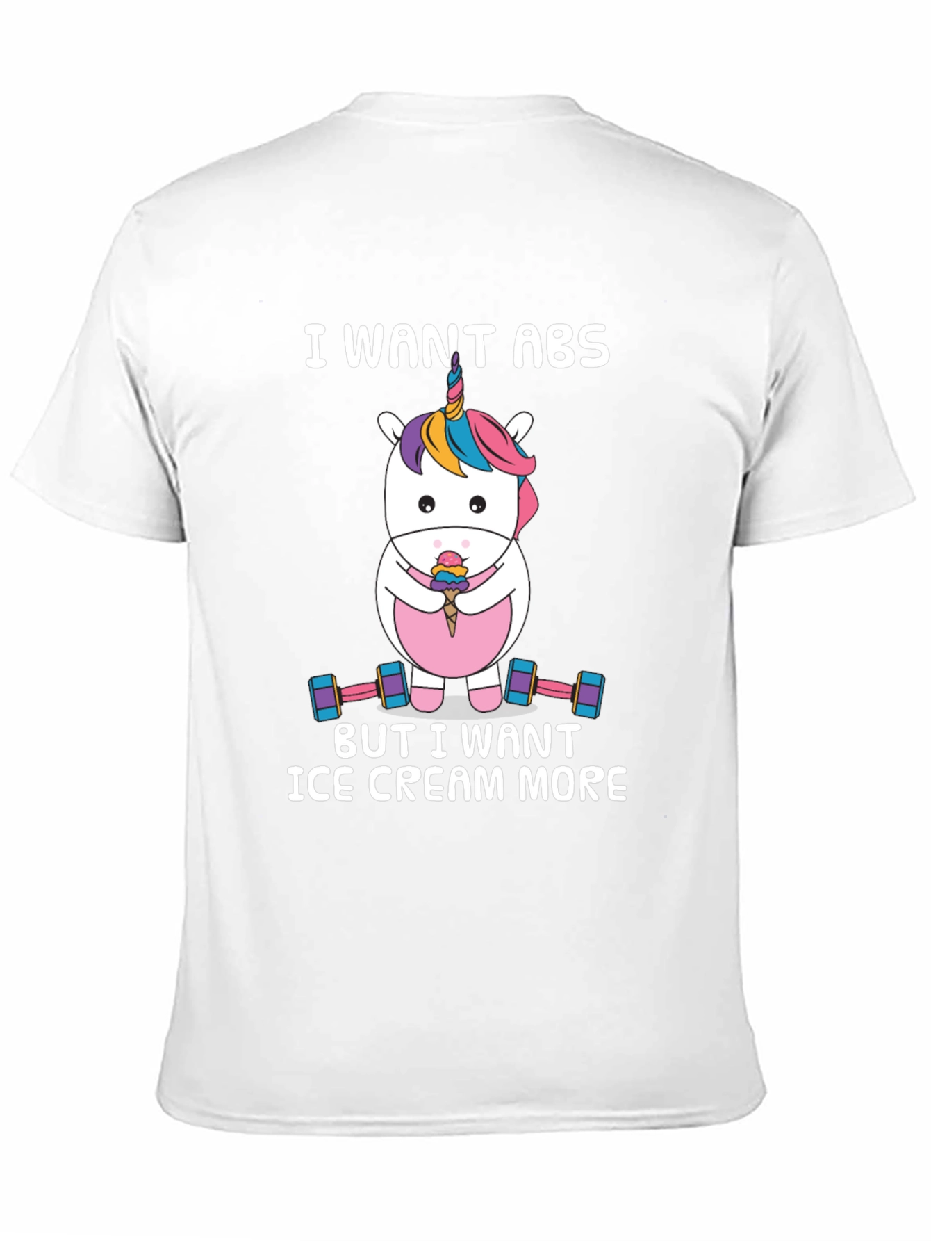 Funny Unicorn Abs Ice Cream T-Shirt