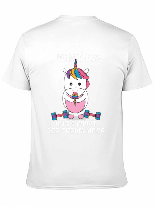 Funny Unicorn Abs Ice Cream T-Shirt