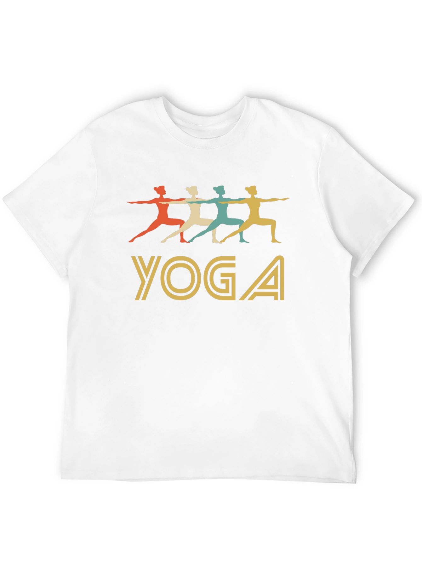 Yoga Pose Graphic Tee - Soft Cotton Blend T-Shirt