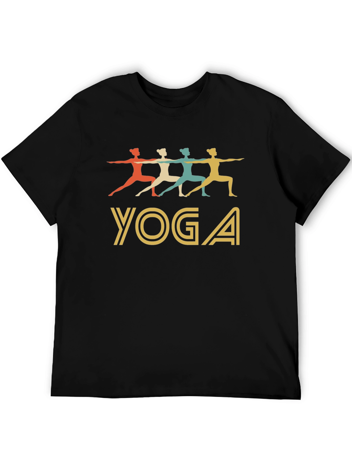 Yoga Pose Graphic Tee - Soft Cotton Blend T-Shirt