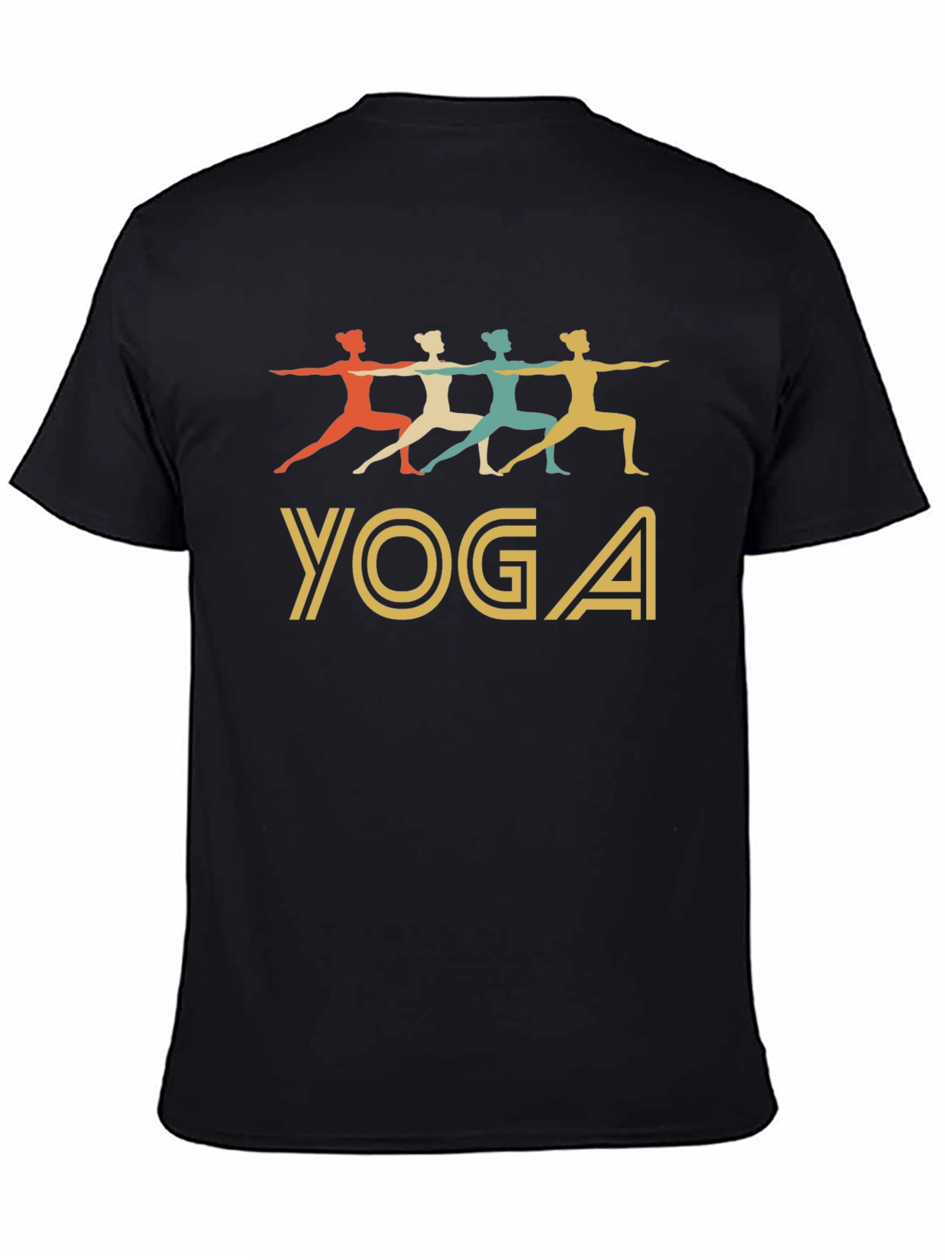 Yoga Pose Graphic Tee - Soft Cotton Blend T-Shirt