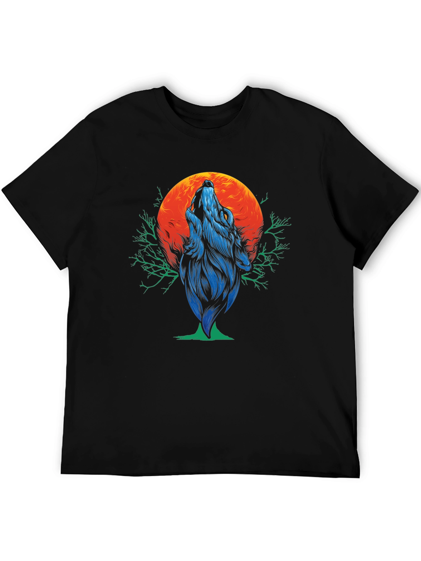 Wolf Moon Graphic Tee - Black