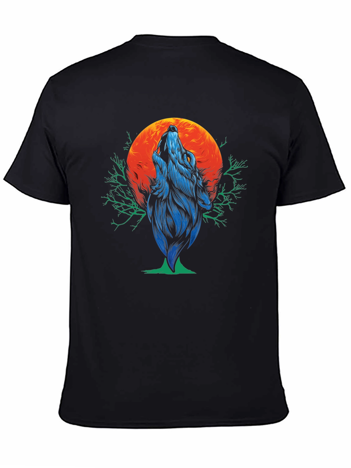 Wolf Moon Graphic Tee - Black