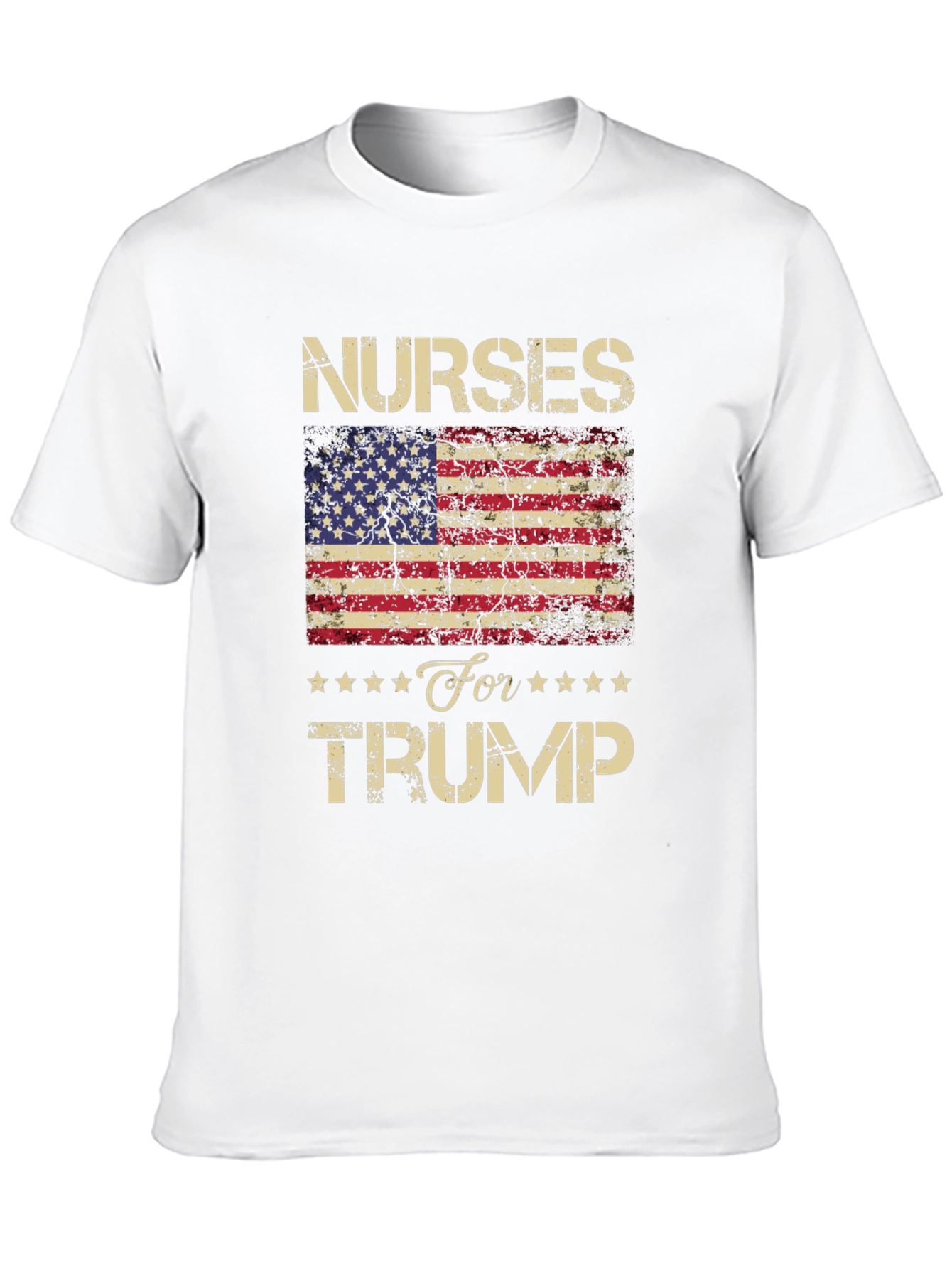 Nurses For Trump USA Flag Graphic T-Shirt