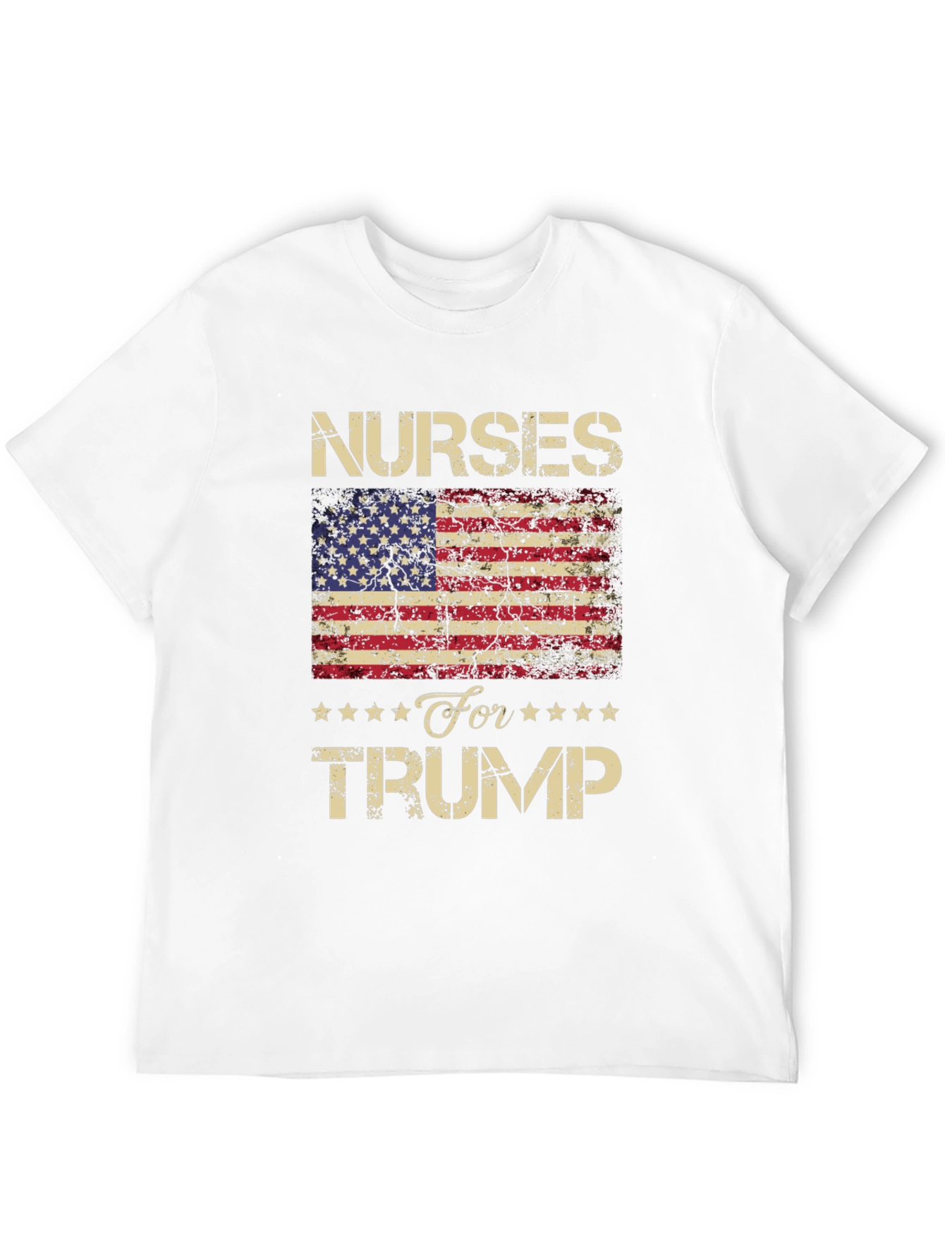 Nurses For Trump USA Flag Graphic T-Shirt