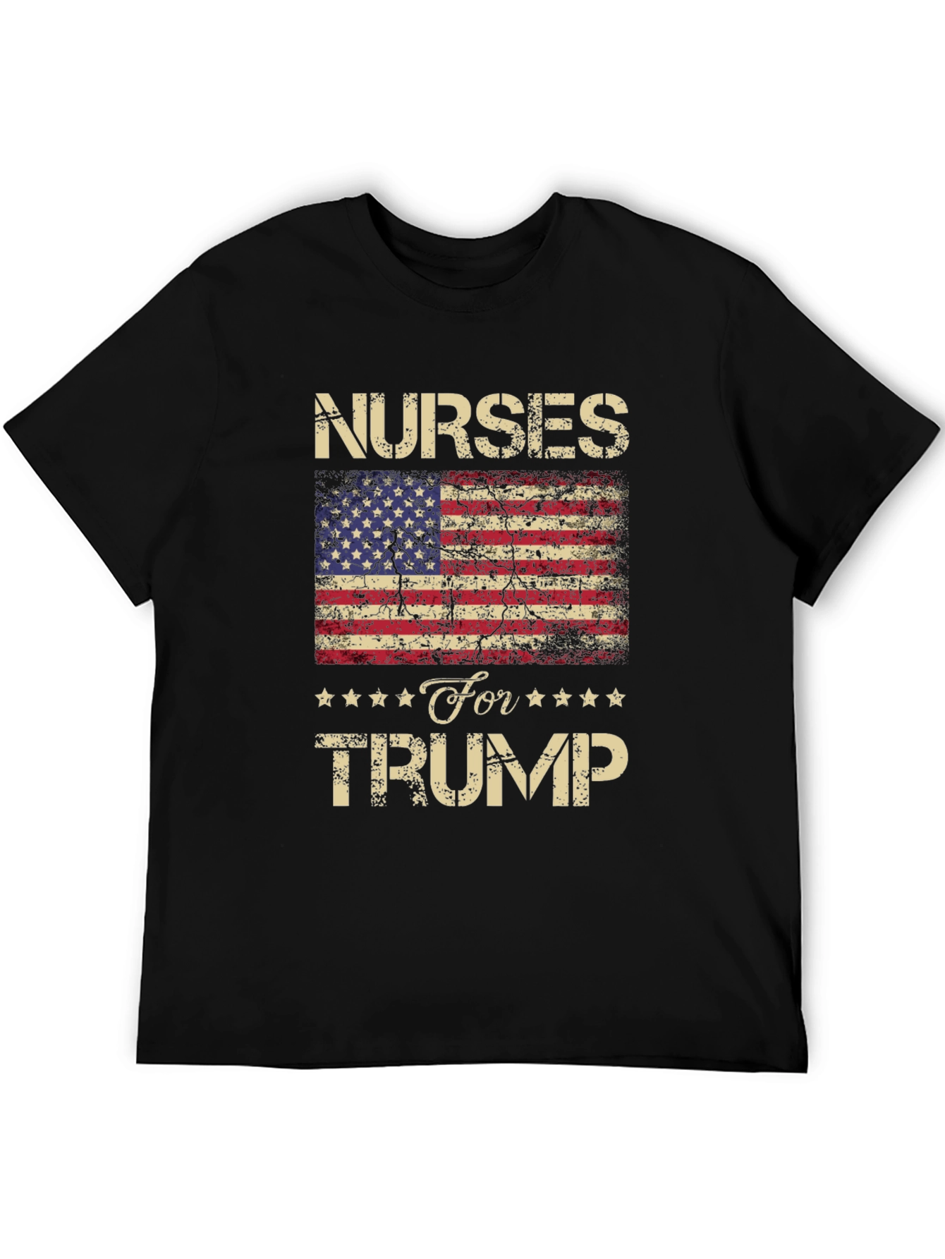 Nurses For Trump USA Flag Graphic T-Shirt