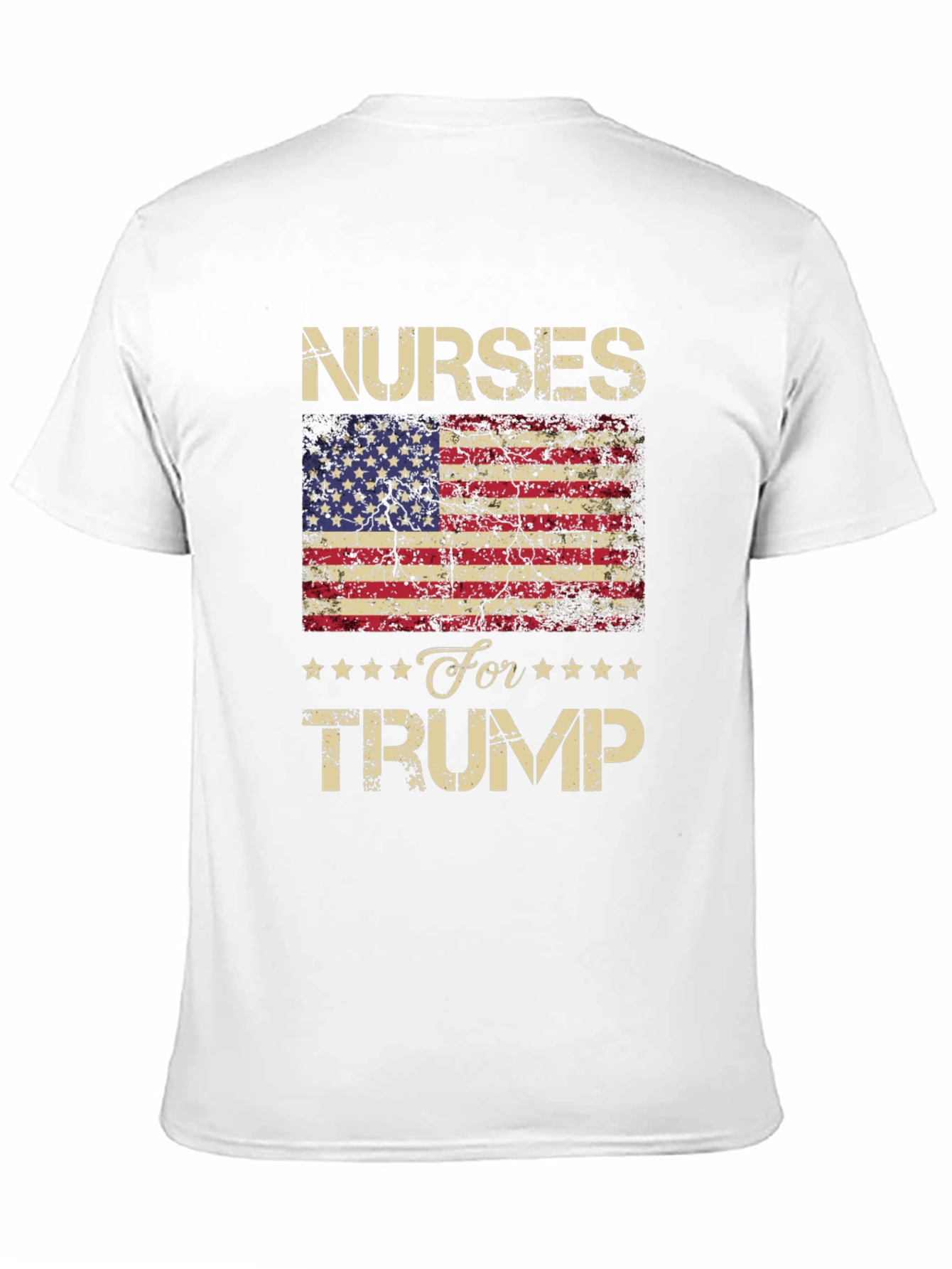 Nurses For Trump USA Flag Graphic T-Shirt