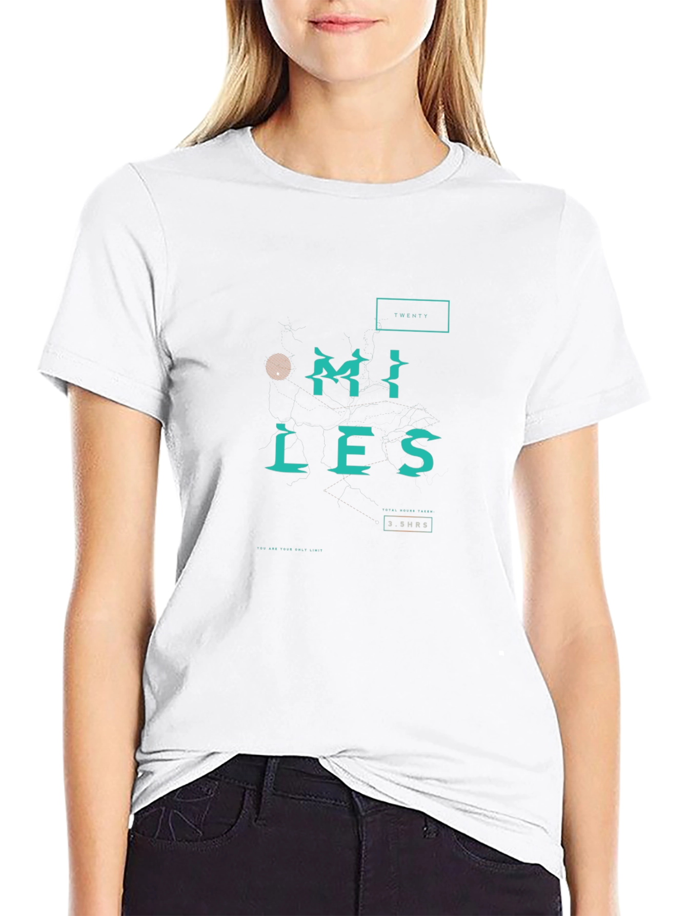 Twenty Miles Graphic Print Black T-Shirt