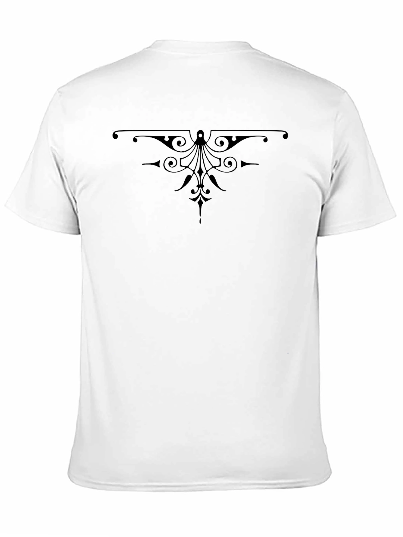 Stylish Black T-Shirt with Ornate Graphic Design