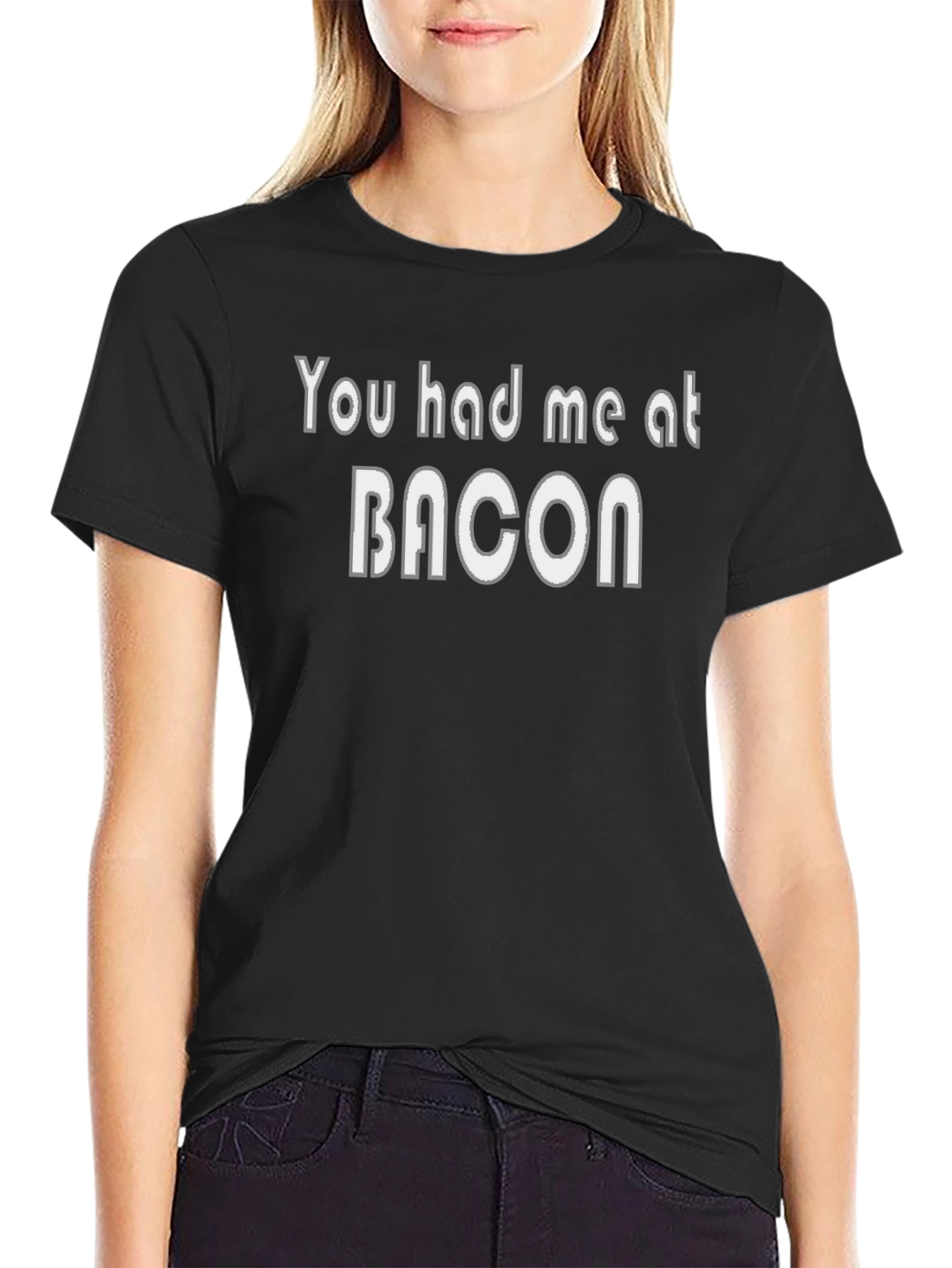 Bacon Lovers Black Graphic T-Shirt