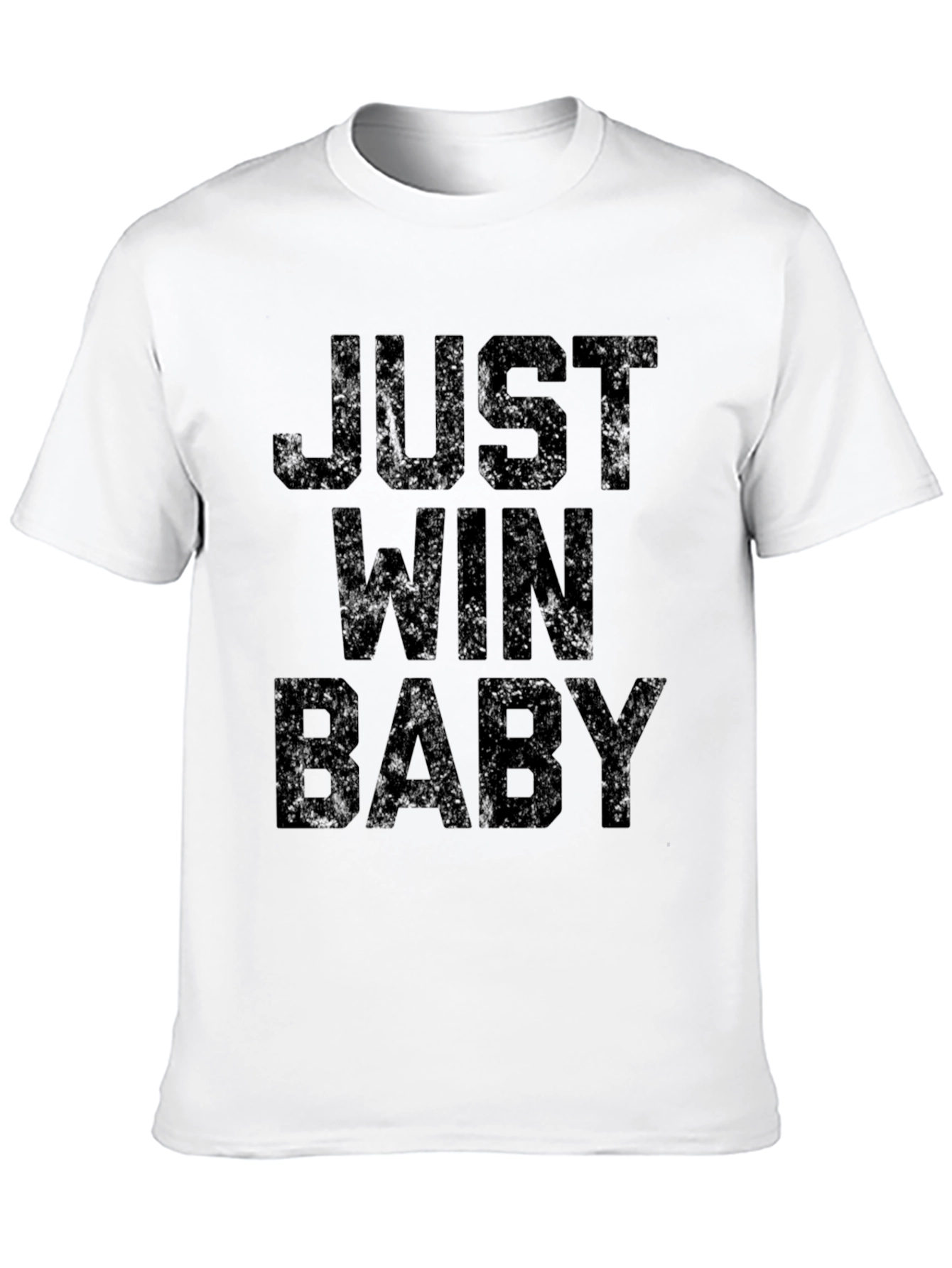Just Win Baby Graphic Tee - Black Cotton T-Shirt