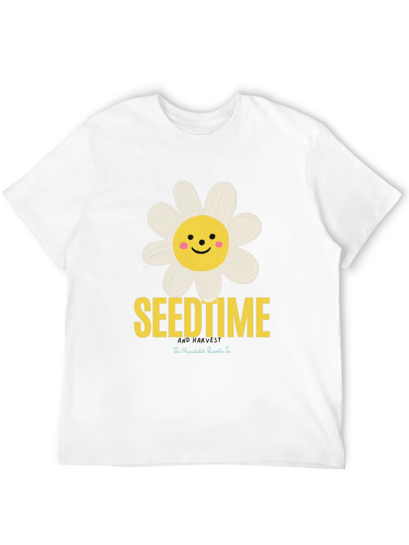 SeendTime Daisy Graphic T-Shirt Black Cotton Blend