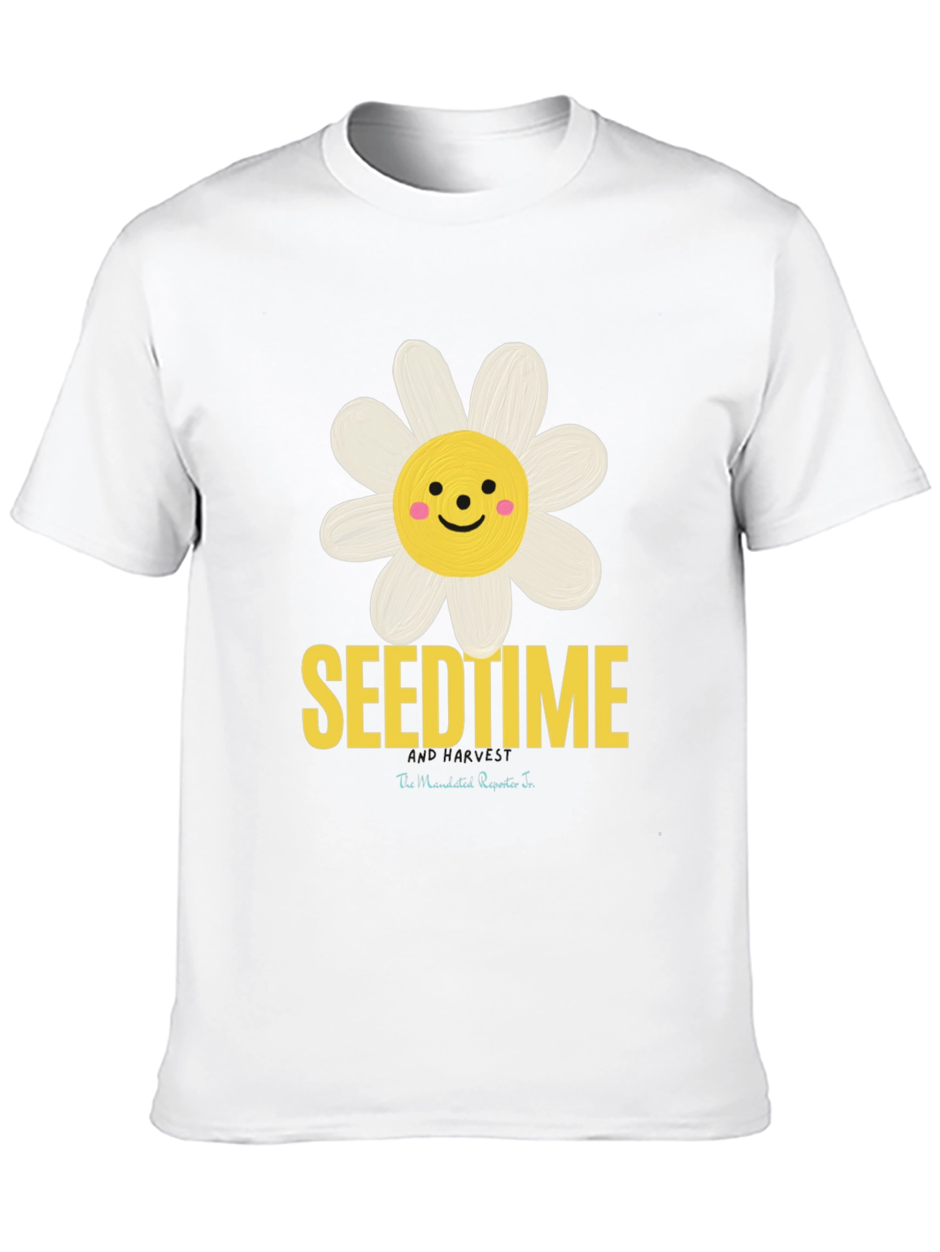 SeendTime Daisy Graphic T-Shirt Black Cotton Blend