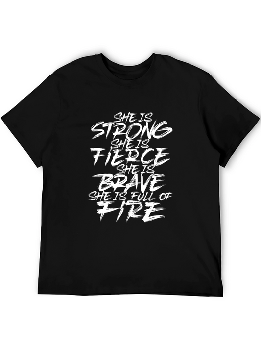 Empowered Woman Tee: Strong Fierce Brave & Full of Fire