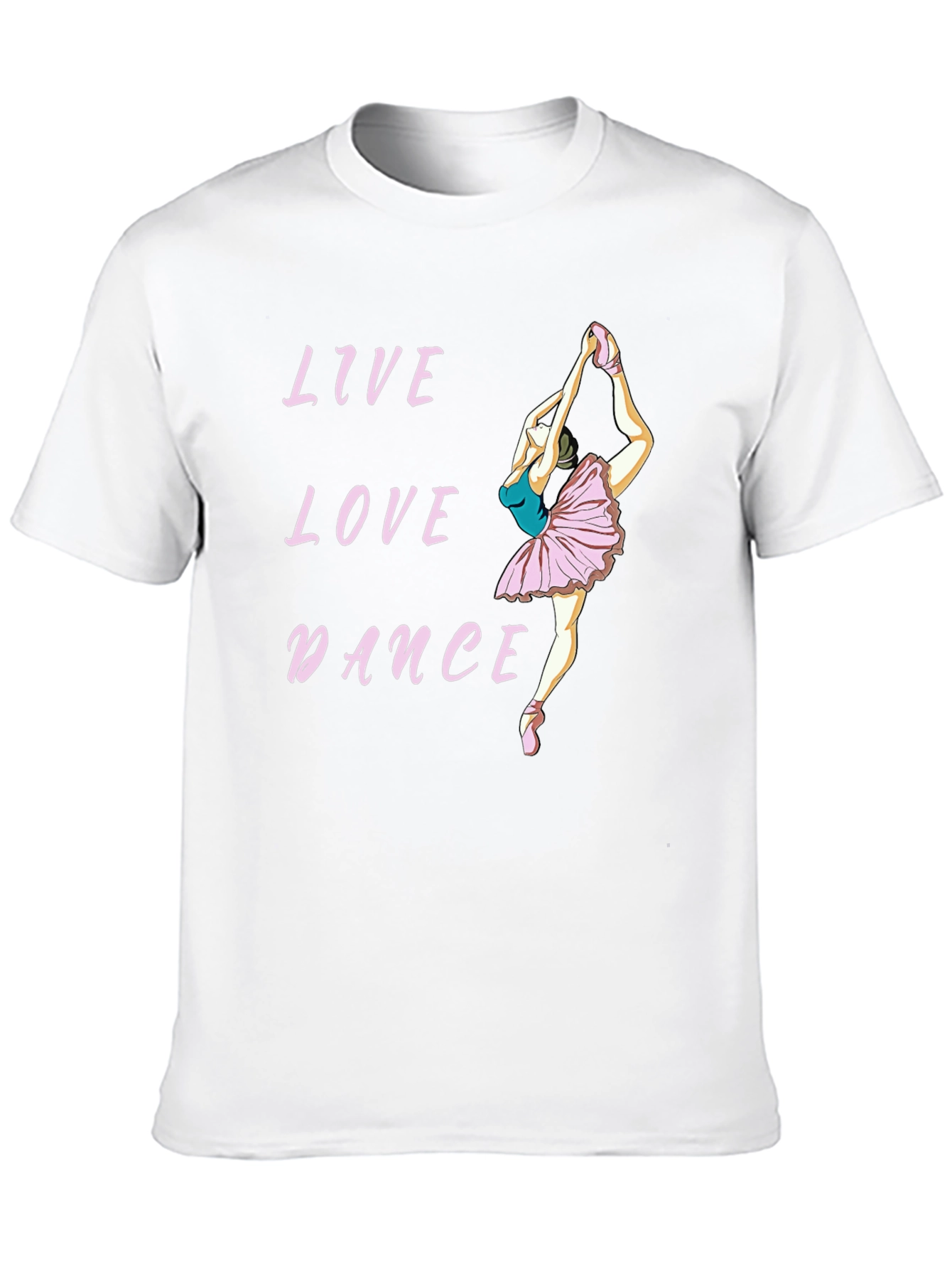 Live Love Dance Ballet T-Shirt - Black Cotton Tee