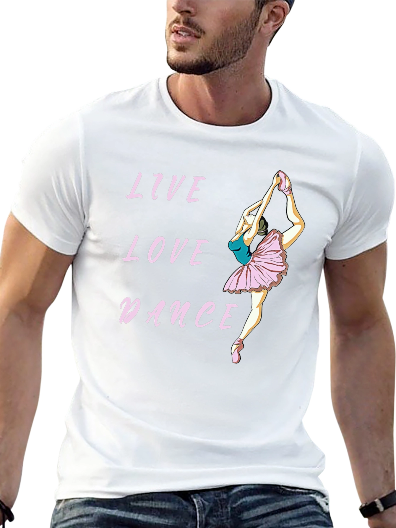 Live Love Dance Ballet T-Shirt - Black Cotton Tee