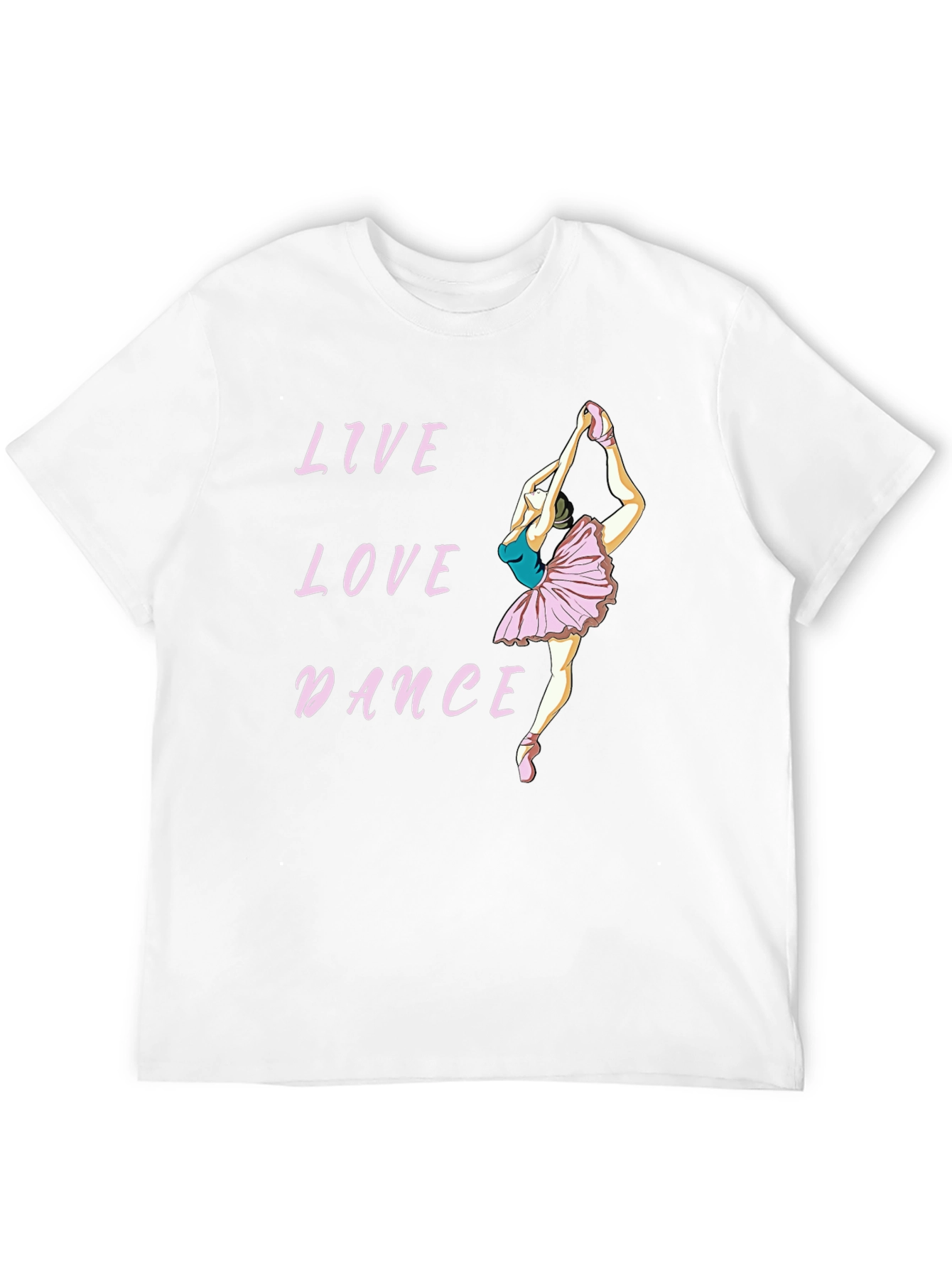 Live Love Dance Ballet T-Shirt - Black Cotton Tee