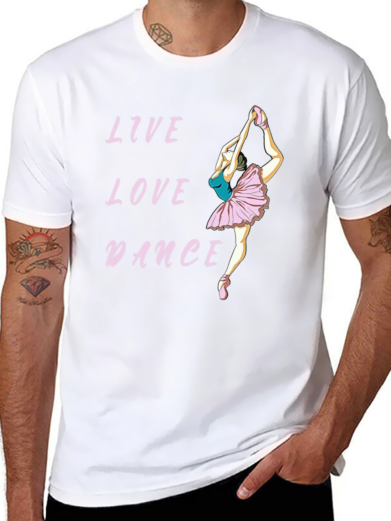 Live Love Dance Ballet T-Shirt - Black Cotton Tee