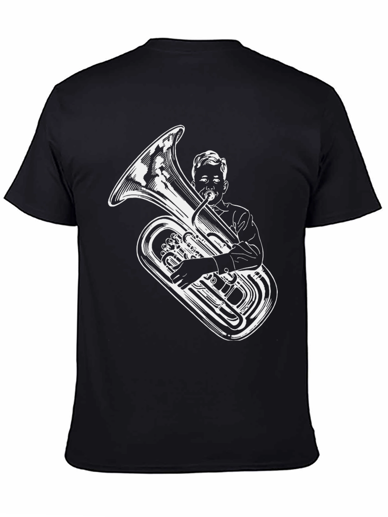 Mans Tuba Player Graphic Tee