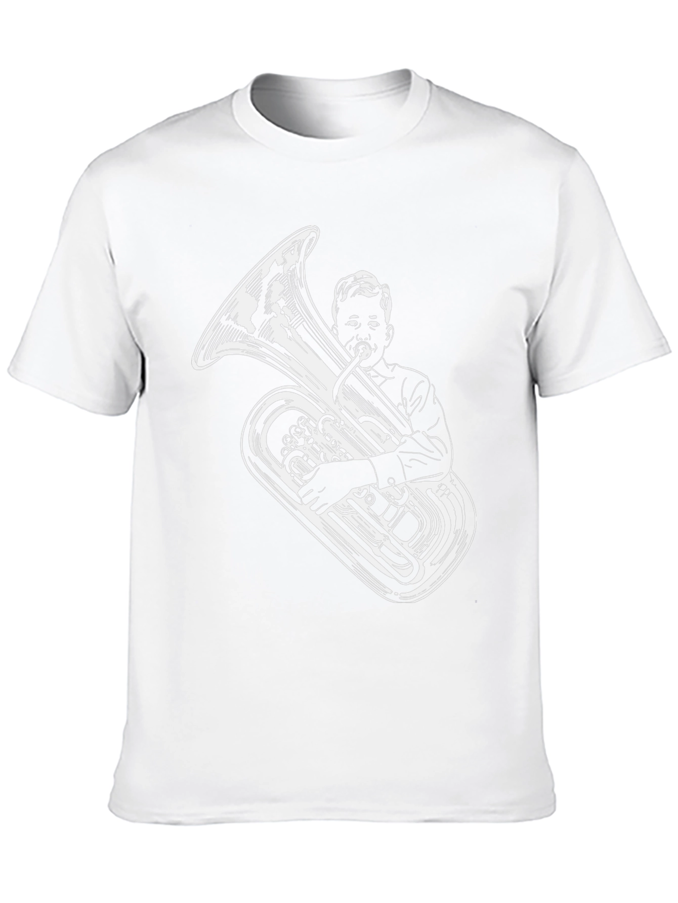 Mans Tuba Player Graphic Tee