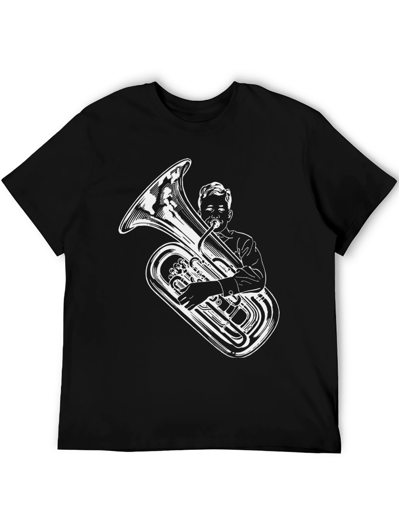 Mans Tuba Player Graphic Tee