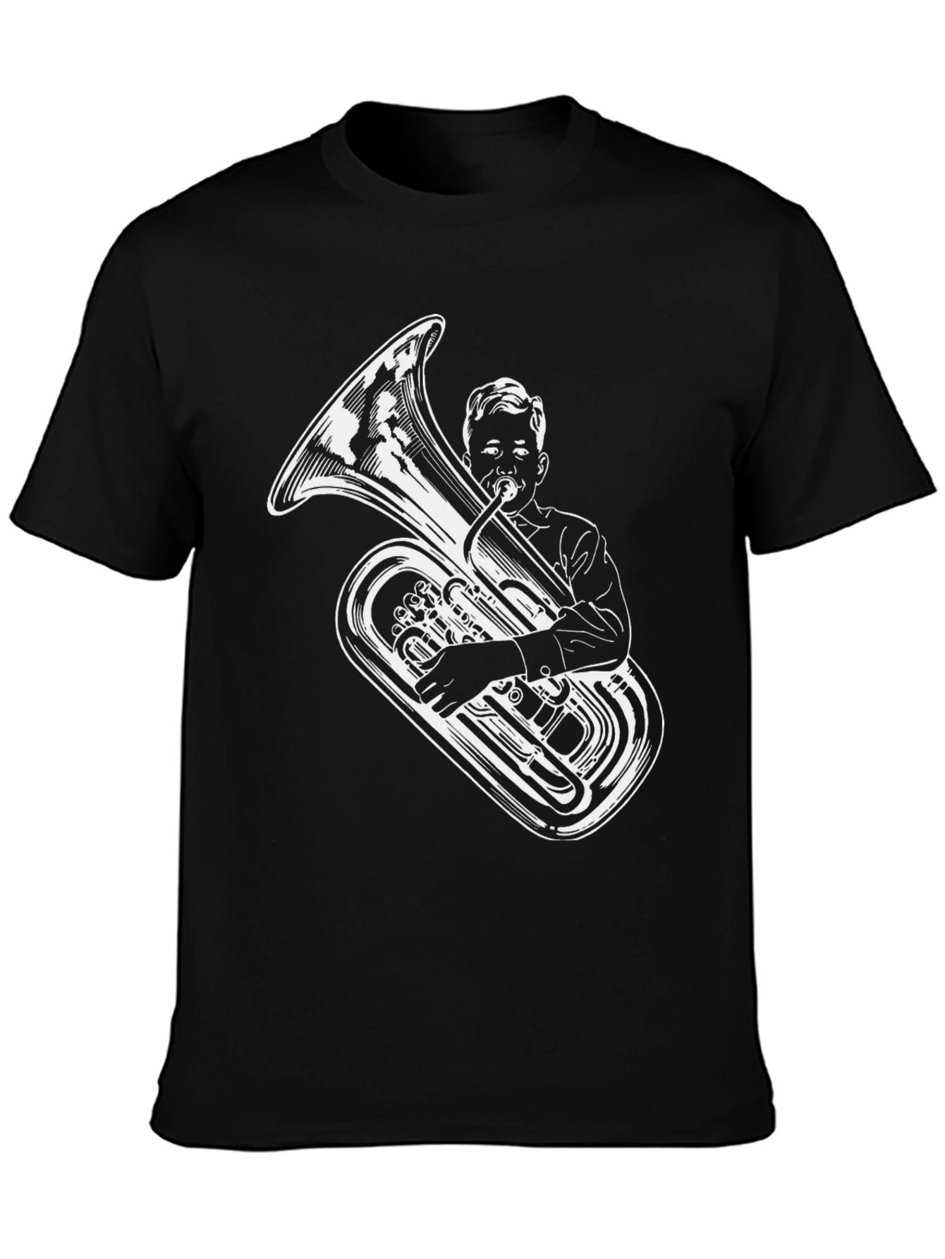 Mans Tuba Player Graphic Tee