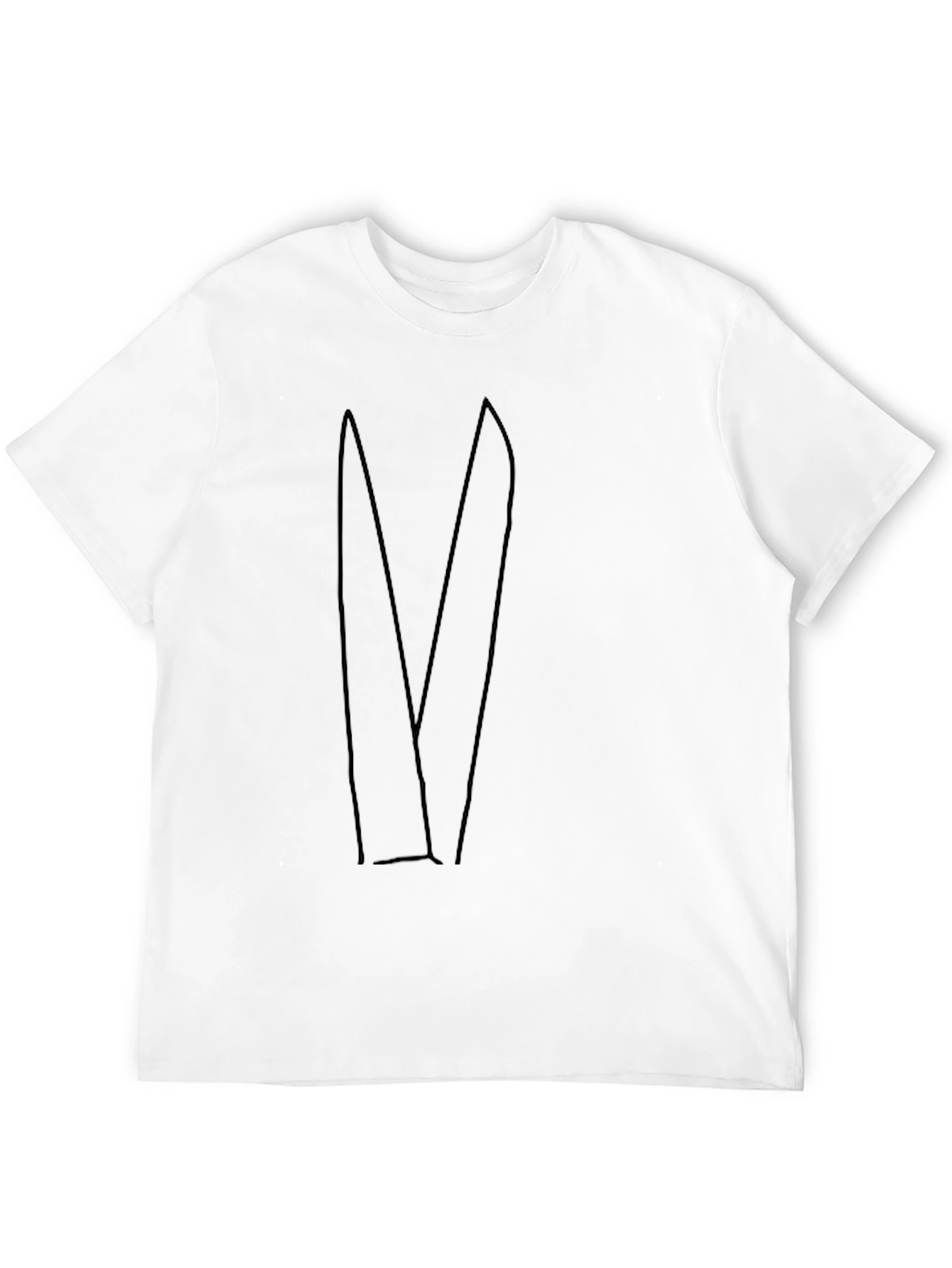 Minimalist Bunny Ears Black Graphic Tee