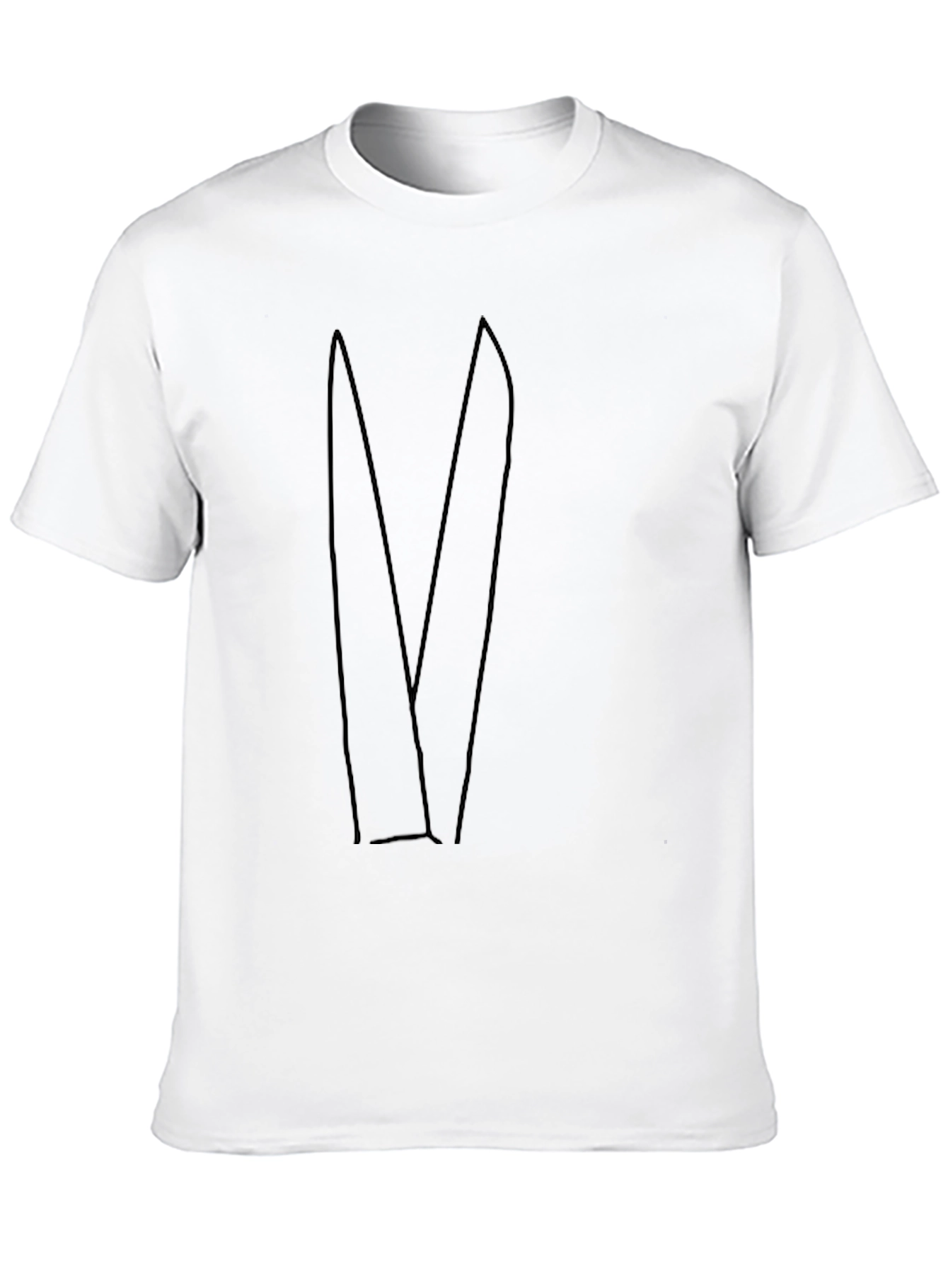 Minimalist Bunny Ears Black Graphic Tee