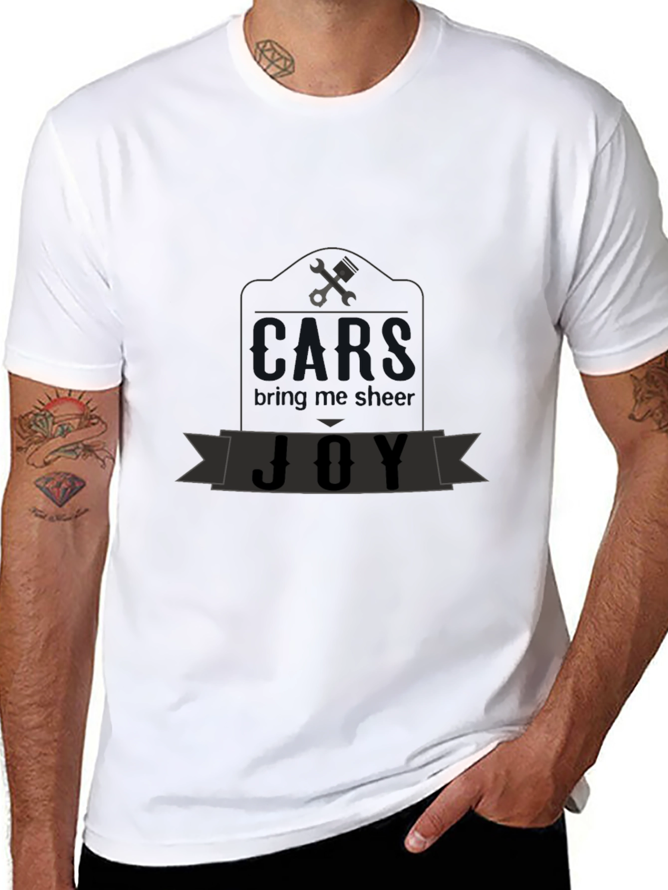 Mechanics Joy Graphic T-Shirt - Black Cotton Tee