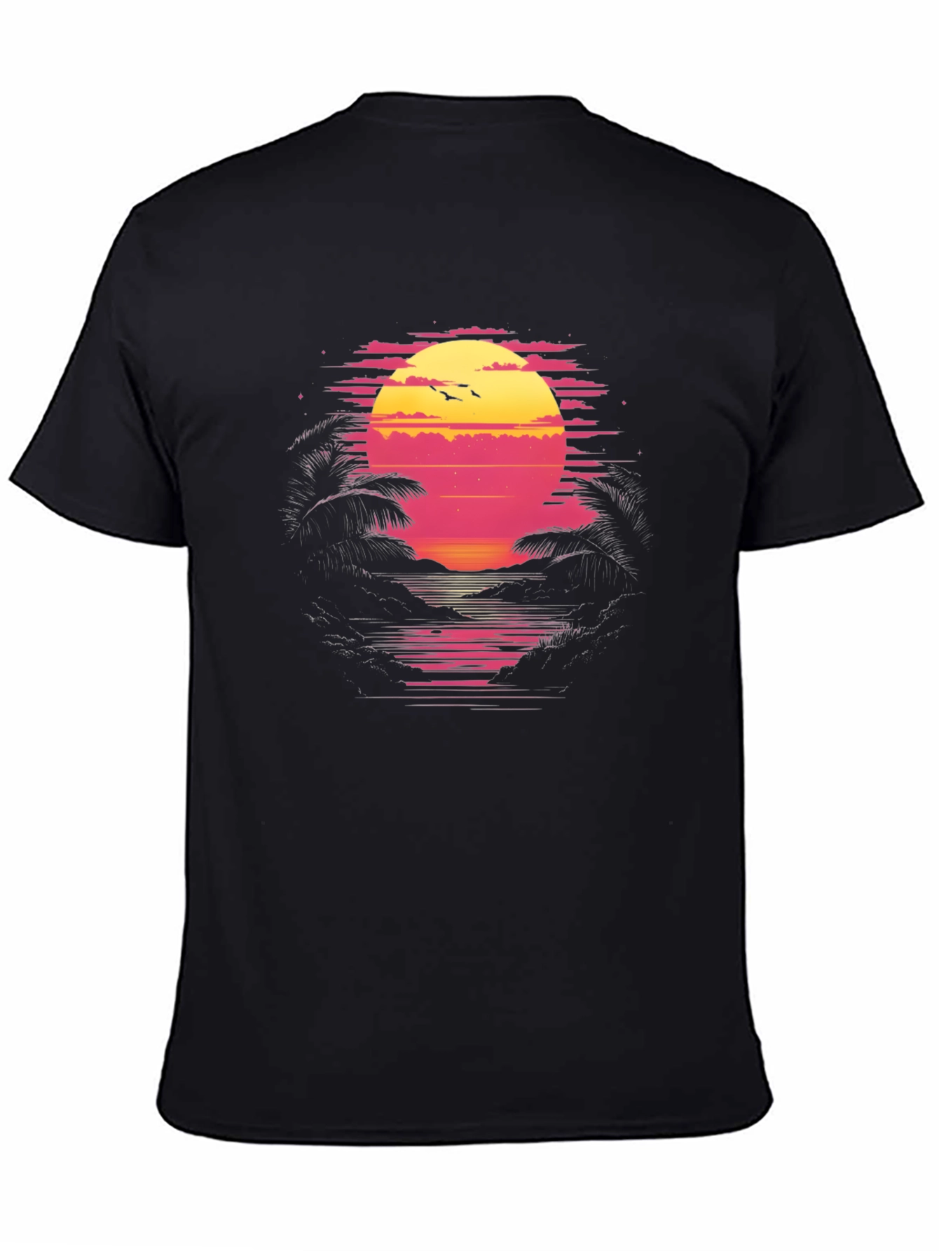 Retro Sunset T-Shirt - Beach Vibes