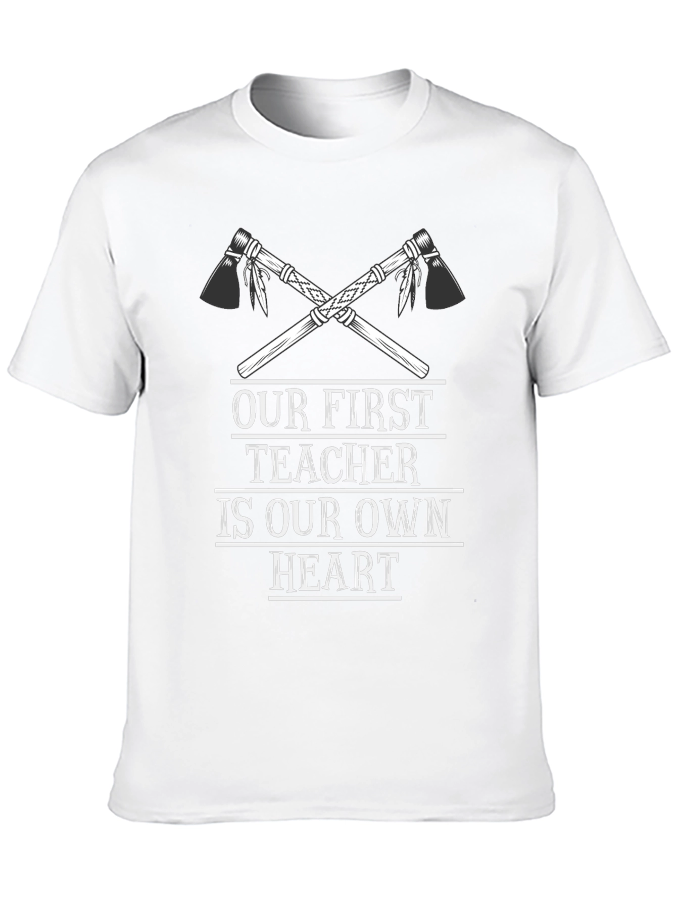 Our First Teacher Heart T-Shirt - Black