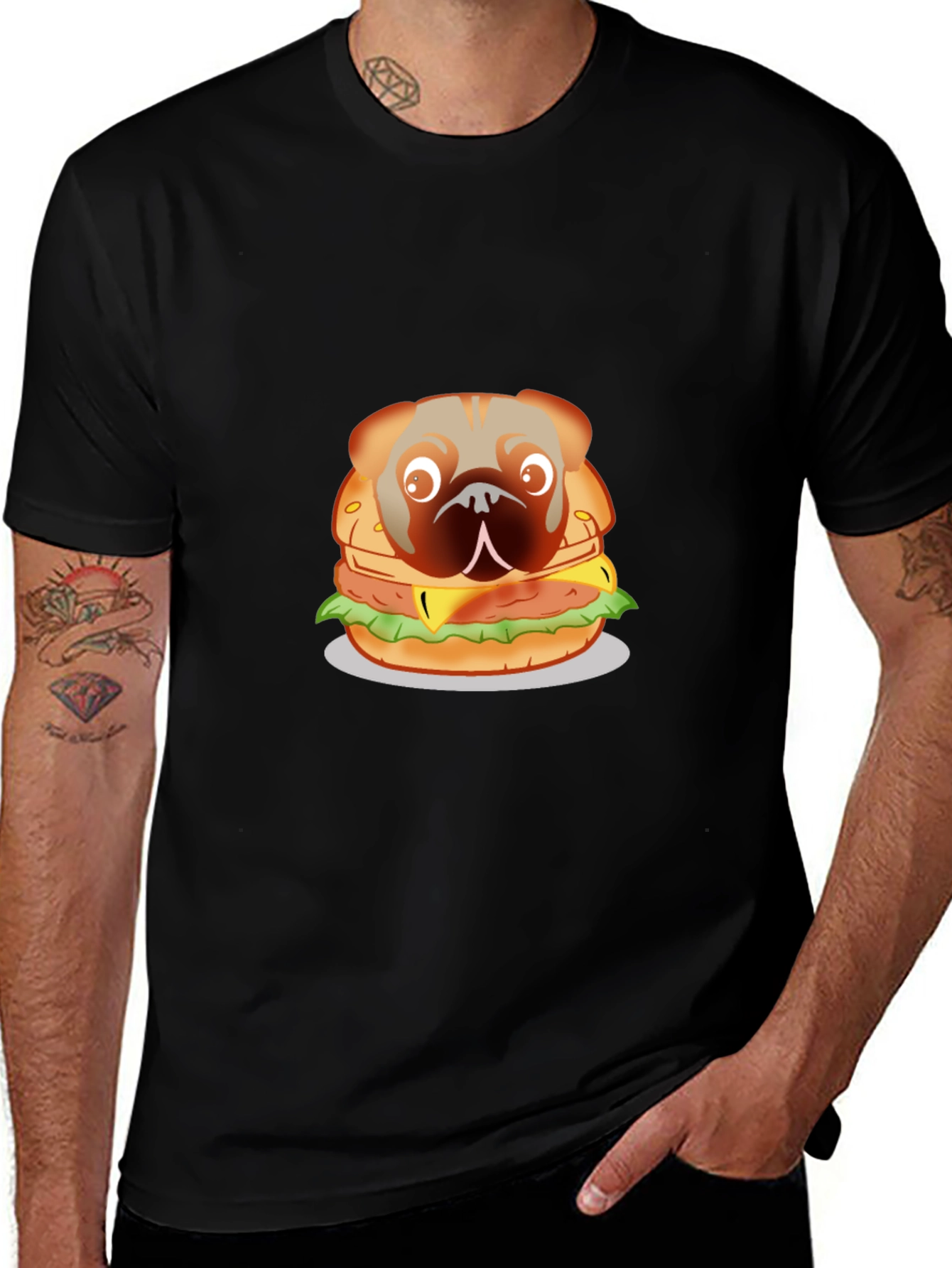 Burger Dog Graphic T-Shirt