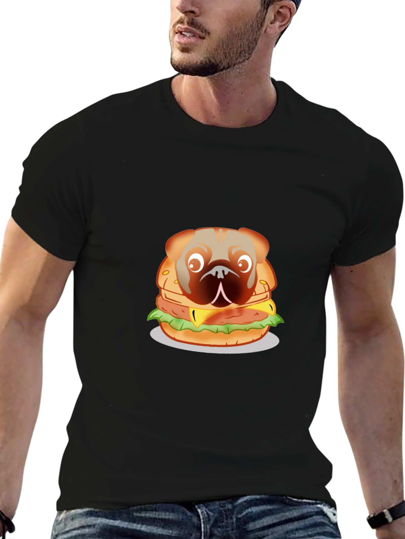 Burger Dog Graphic T-Shirt