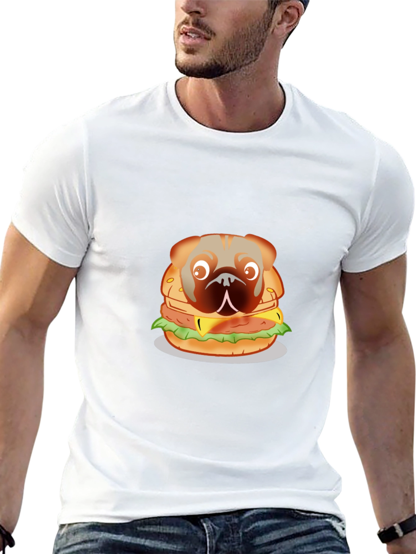 Burger Dog Graphic T-Shirt