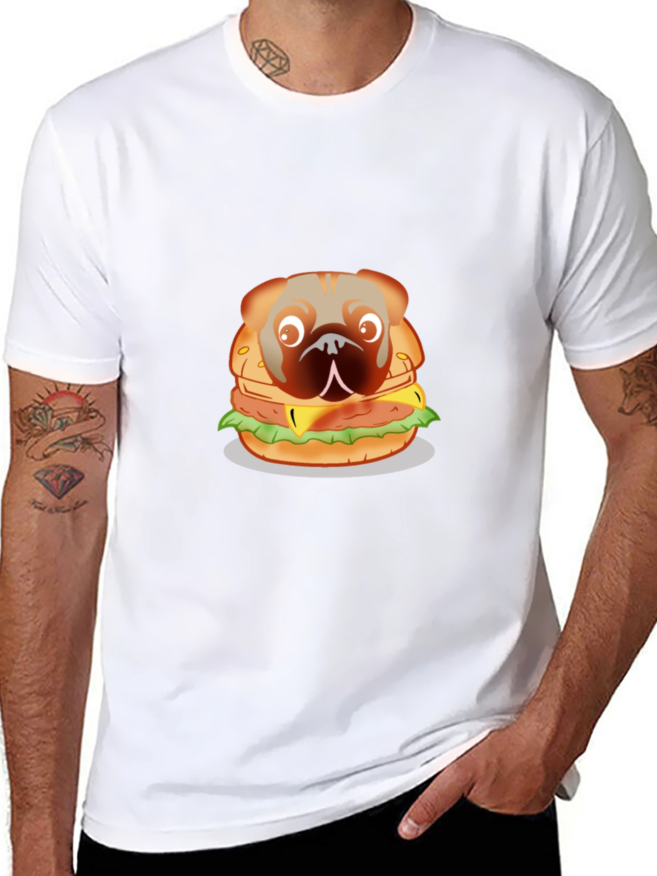 Burger Dog Graphic T-Shirt