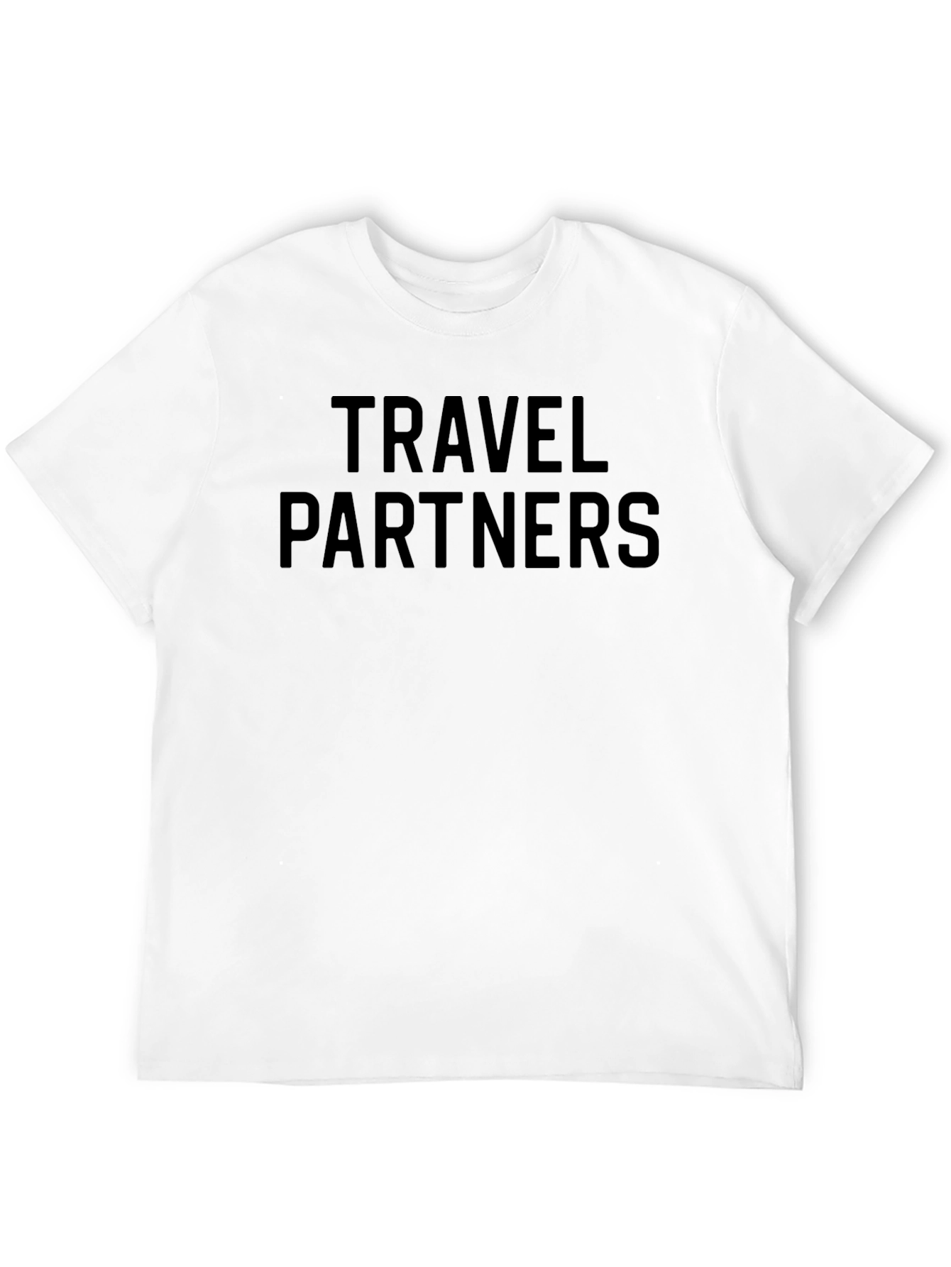 Travel Partners Graphic Tee - Black Crew Neck T-Shirt
