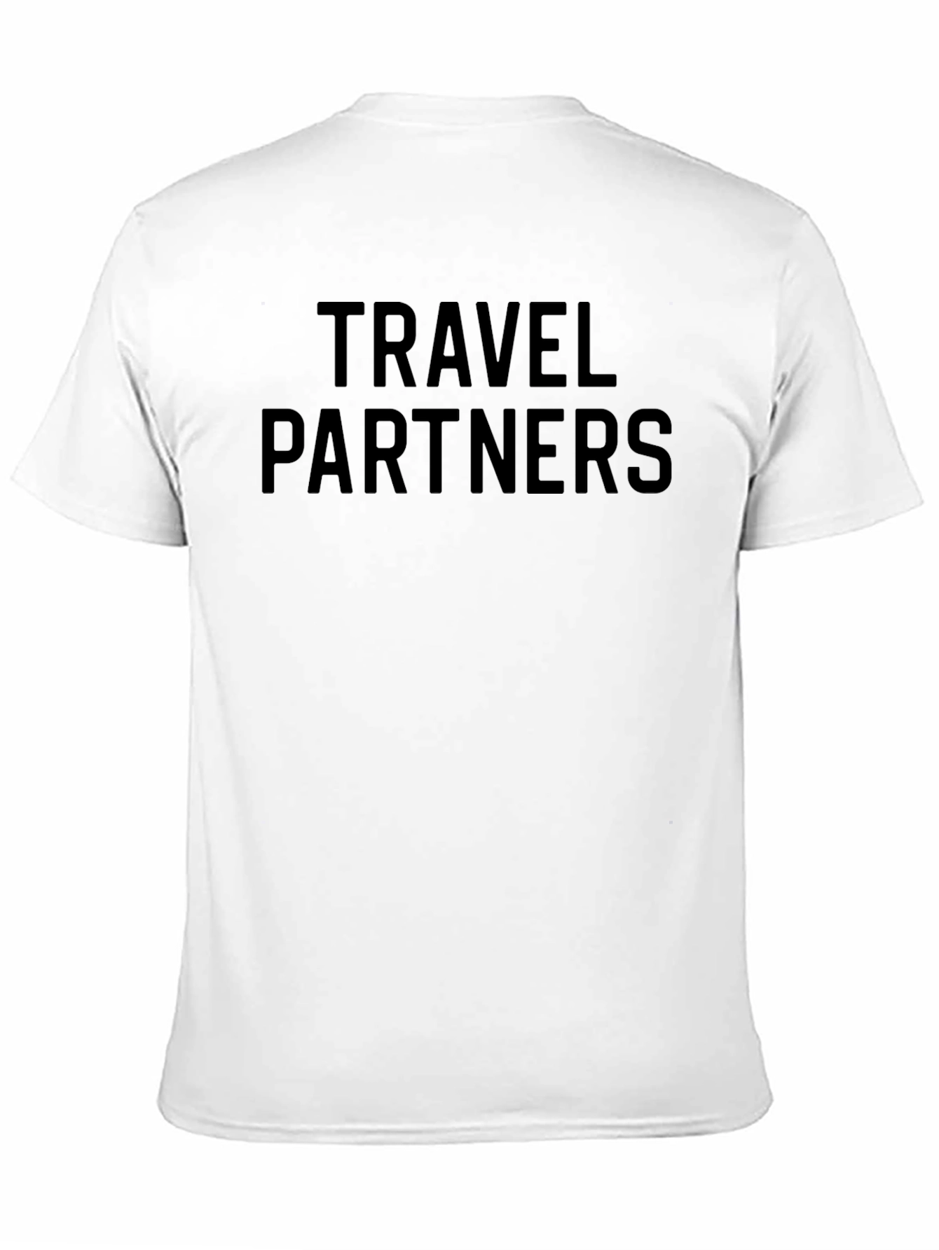 Travel Partners Graphic Tee - Black Crew Neck T-Shirt