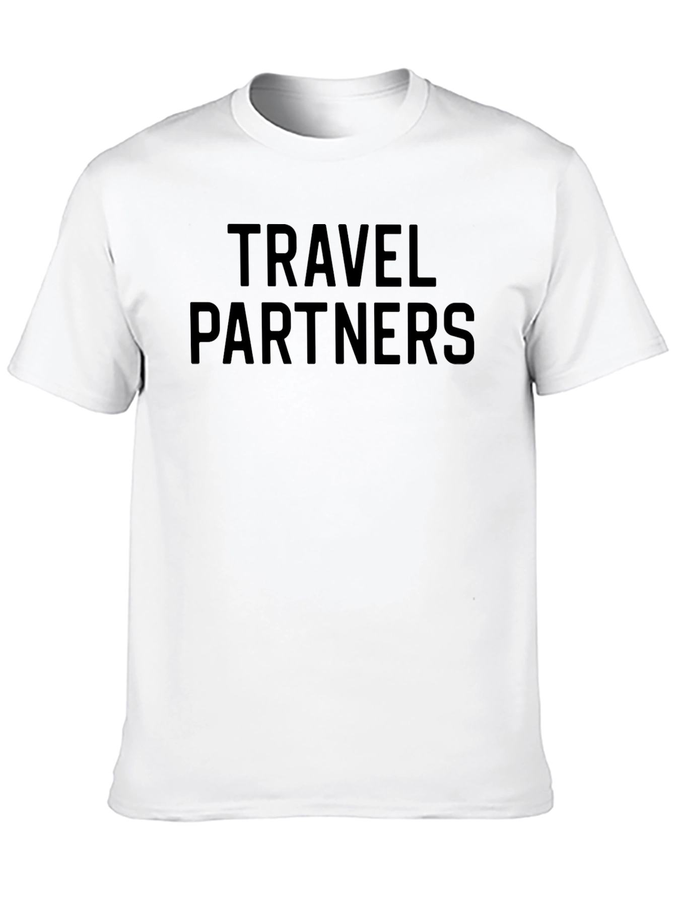 Travel Partners Graphic Tee - Black Crew Neck T-Shirt
