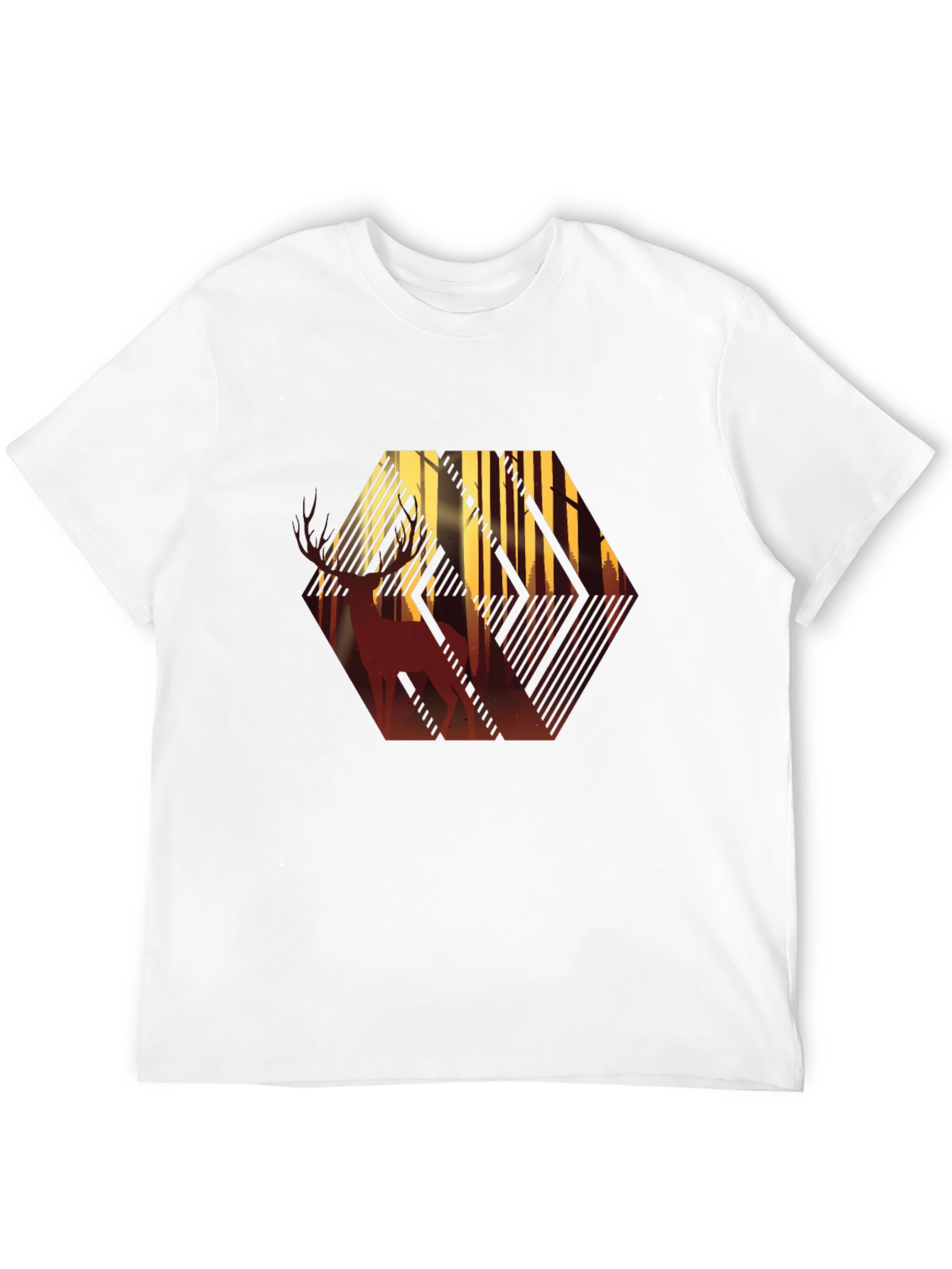 Deer Forest Silhouette Graphic T-Shirt