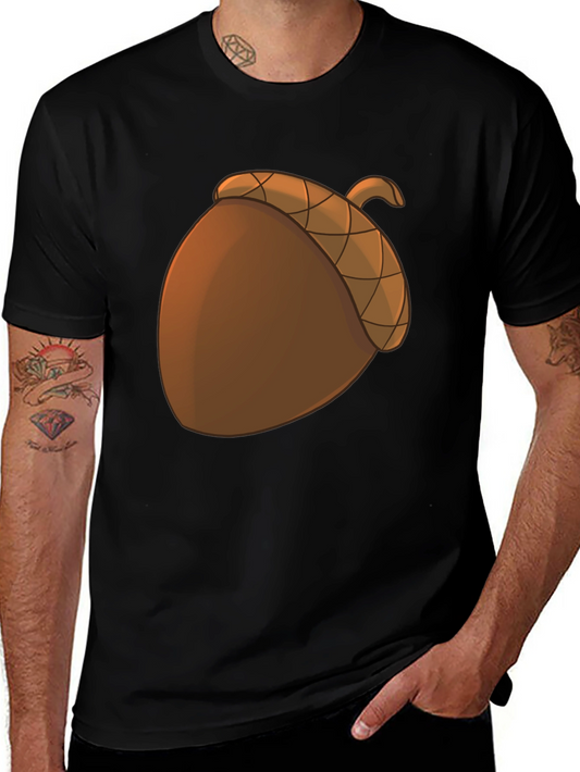 Acorn Cartoon Graphic Tee - Nature Inspired T-Shirt