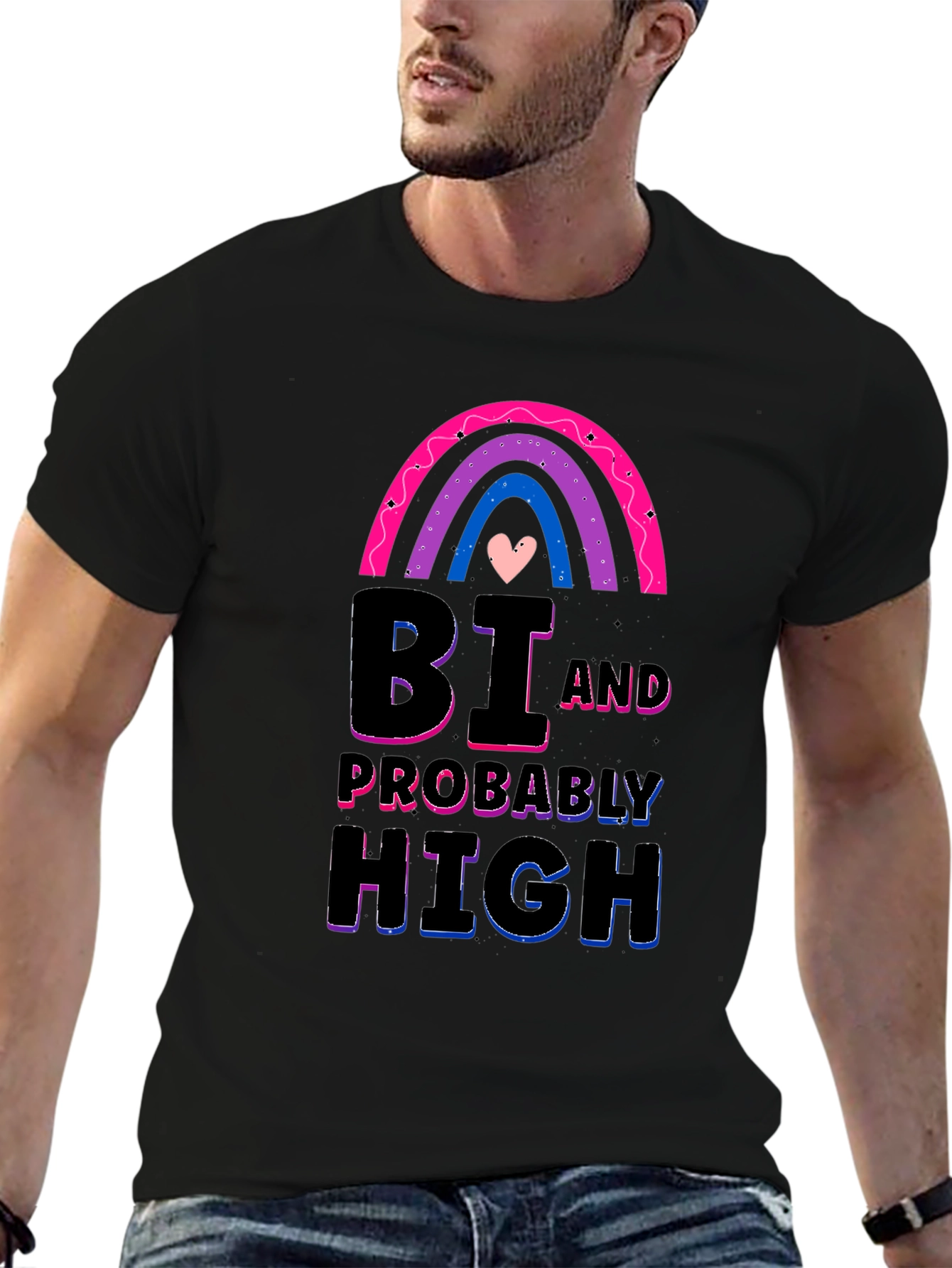 Bi and Probably High Graphic T-Shirt