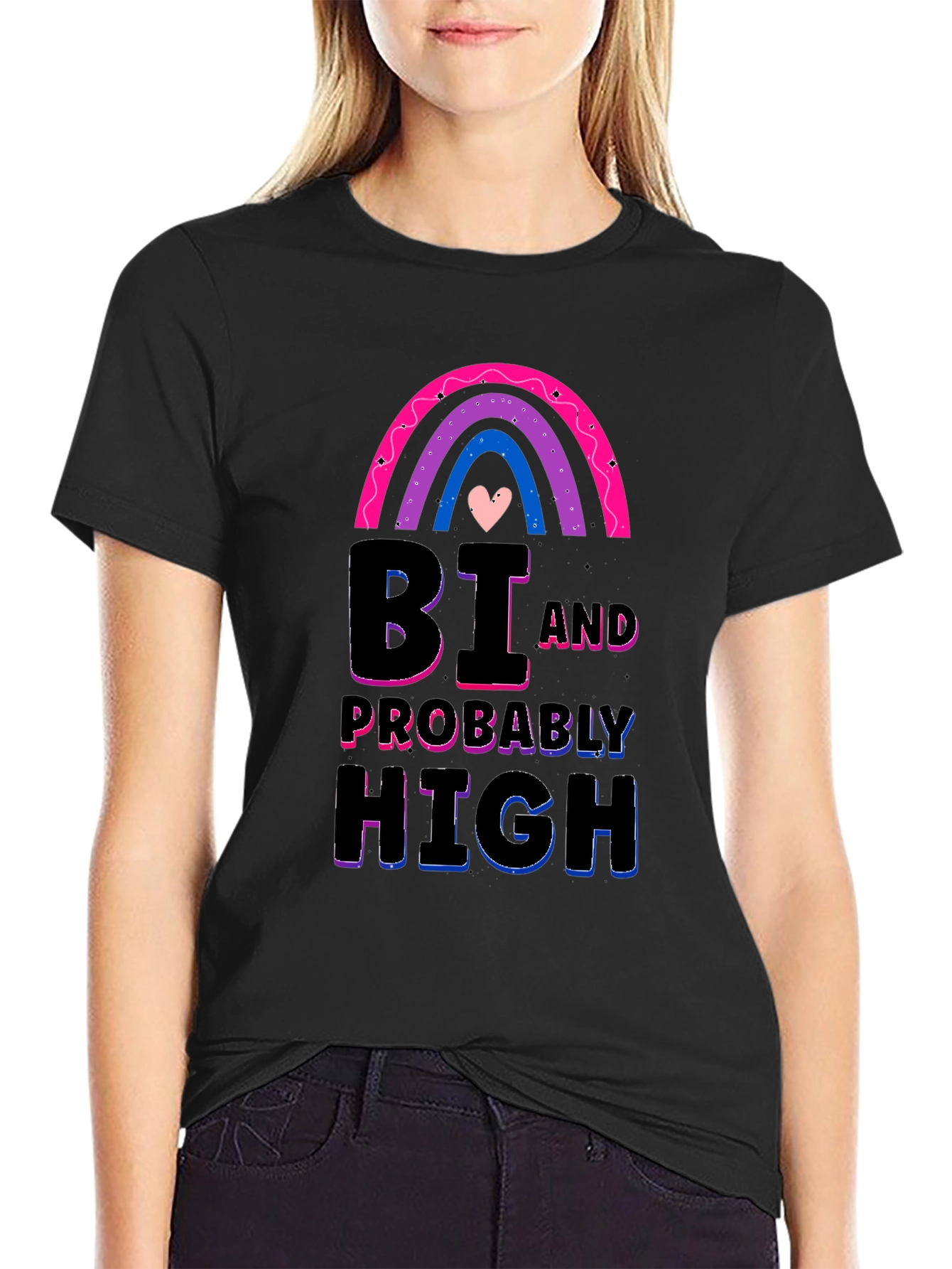 Bi and Probably High Graphic T-Shirt