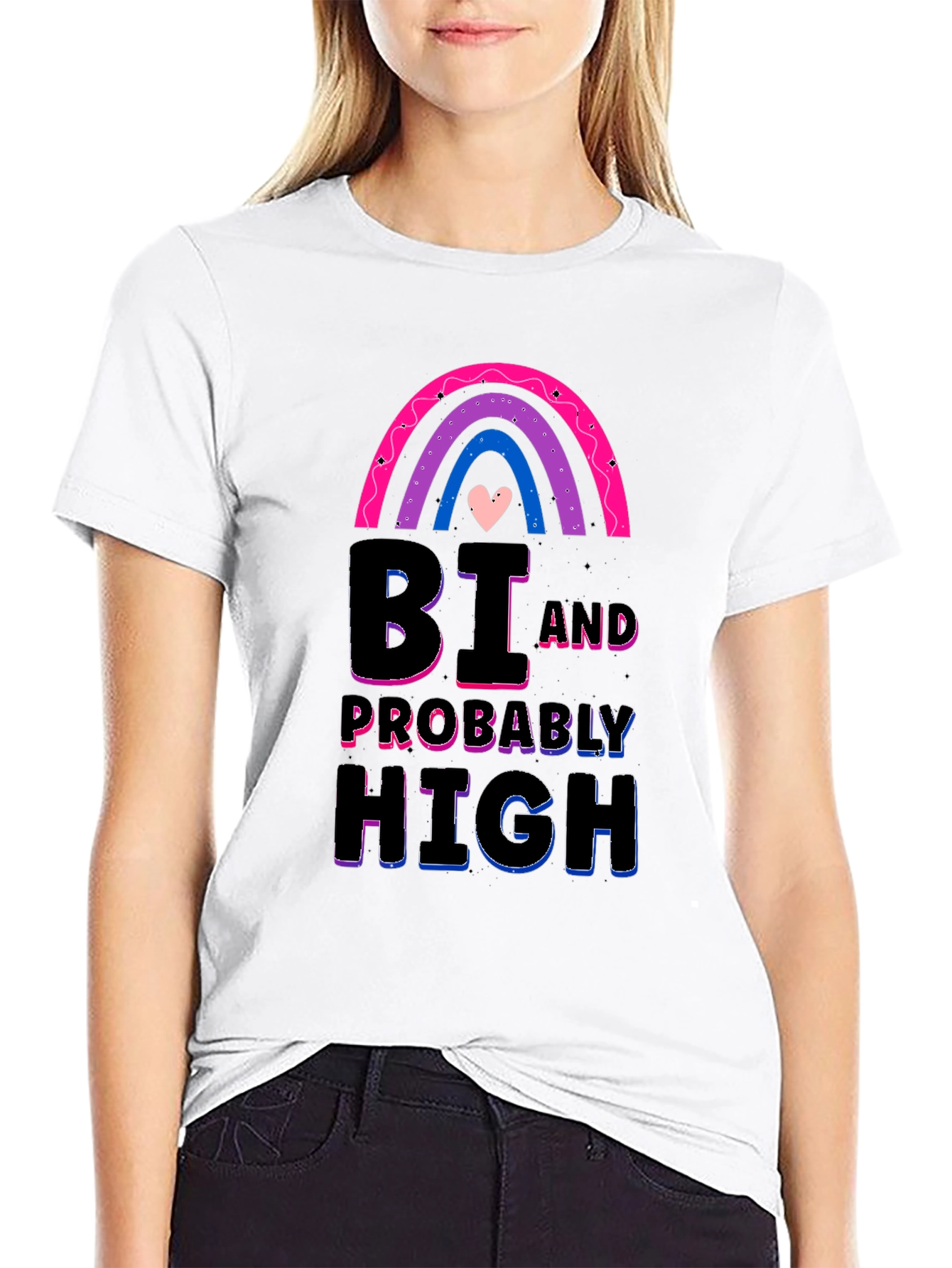 Bi and Probably High Graphic T-Shirt